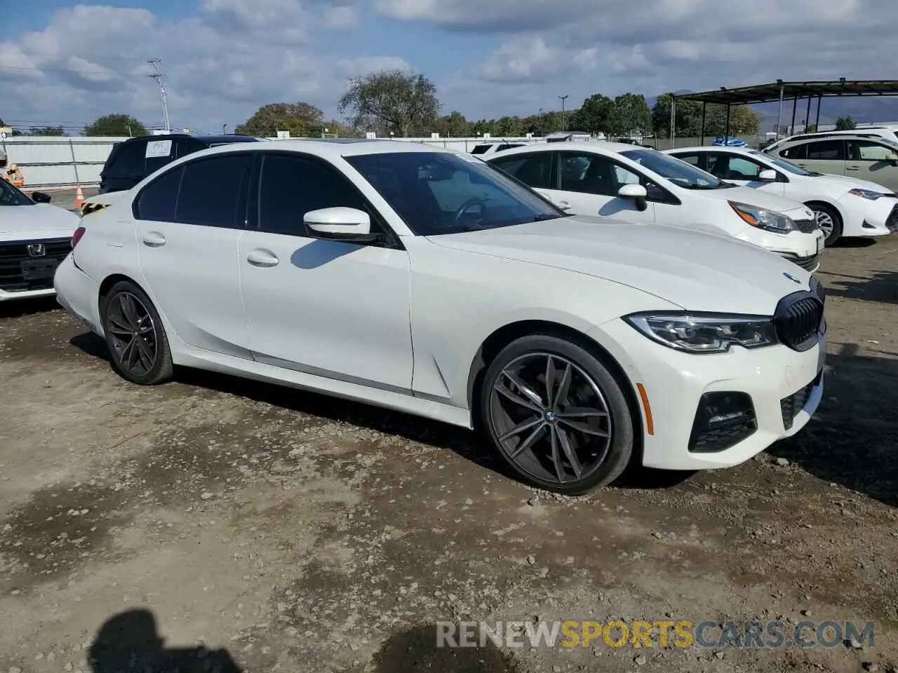 4 fotografías del automóvil dañado 3MW5P7J07M8B62645 BMW 3 SERIES 2021