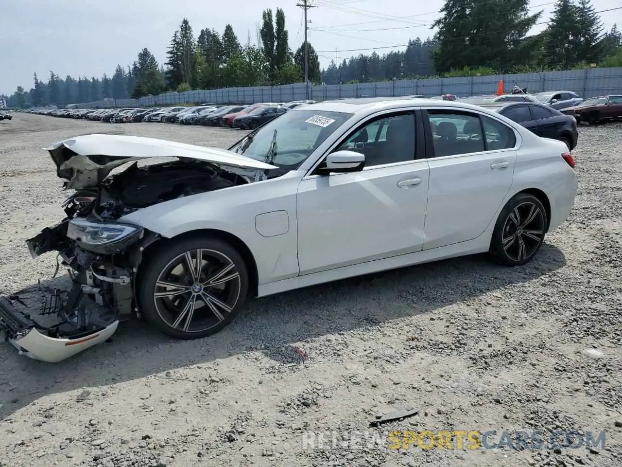 1 fotografías del automóvil dañado 3MW5P7J08M8B74299 BMW 3 SERIES 2021