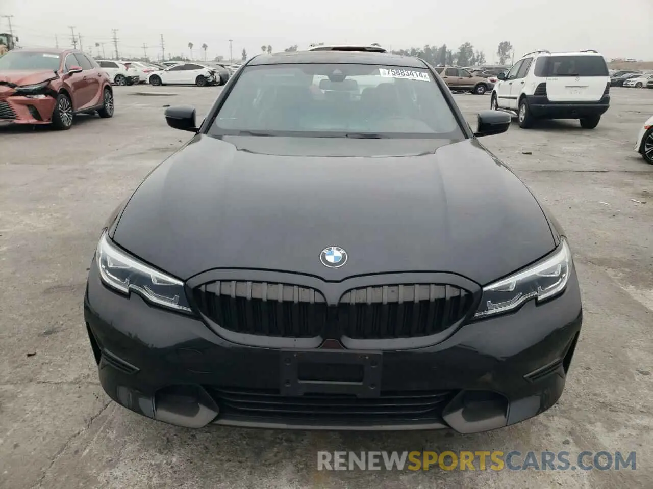 5 fotografías del automóvil dañado 3MW5R1J02M8B94393 BMW 3 SERIES 2021
