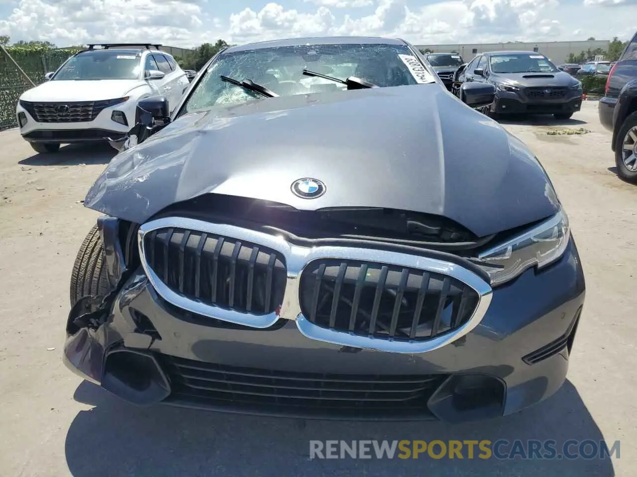 5 fotografías del automóvil dañado 3MW5R1J05M8B70220 BMW 3 SERIES 2021