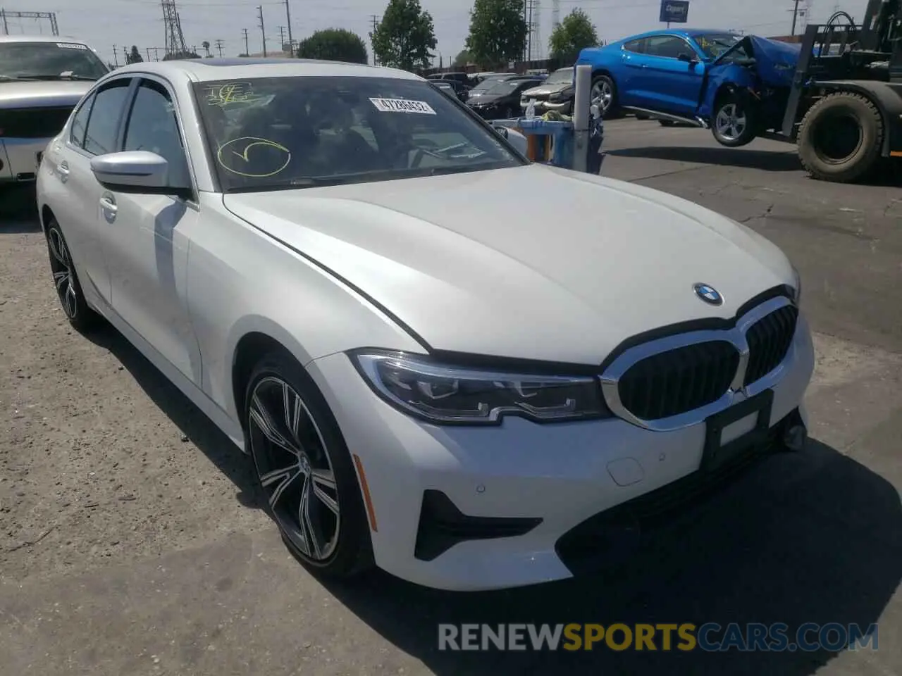 1 fotografías del automóvil dañado 3MW5R1J05M8B93786 BMW 3 SERIES 2021