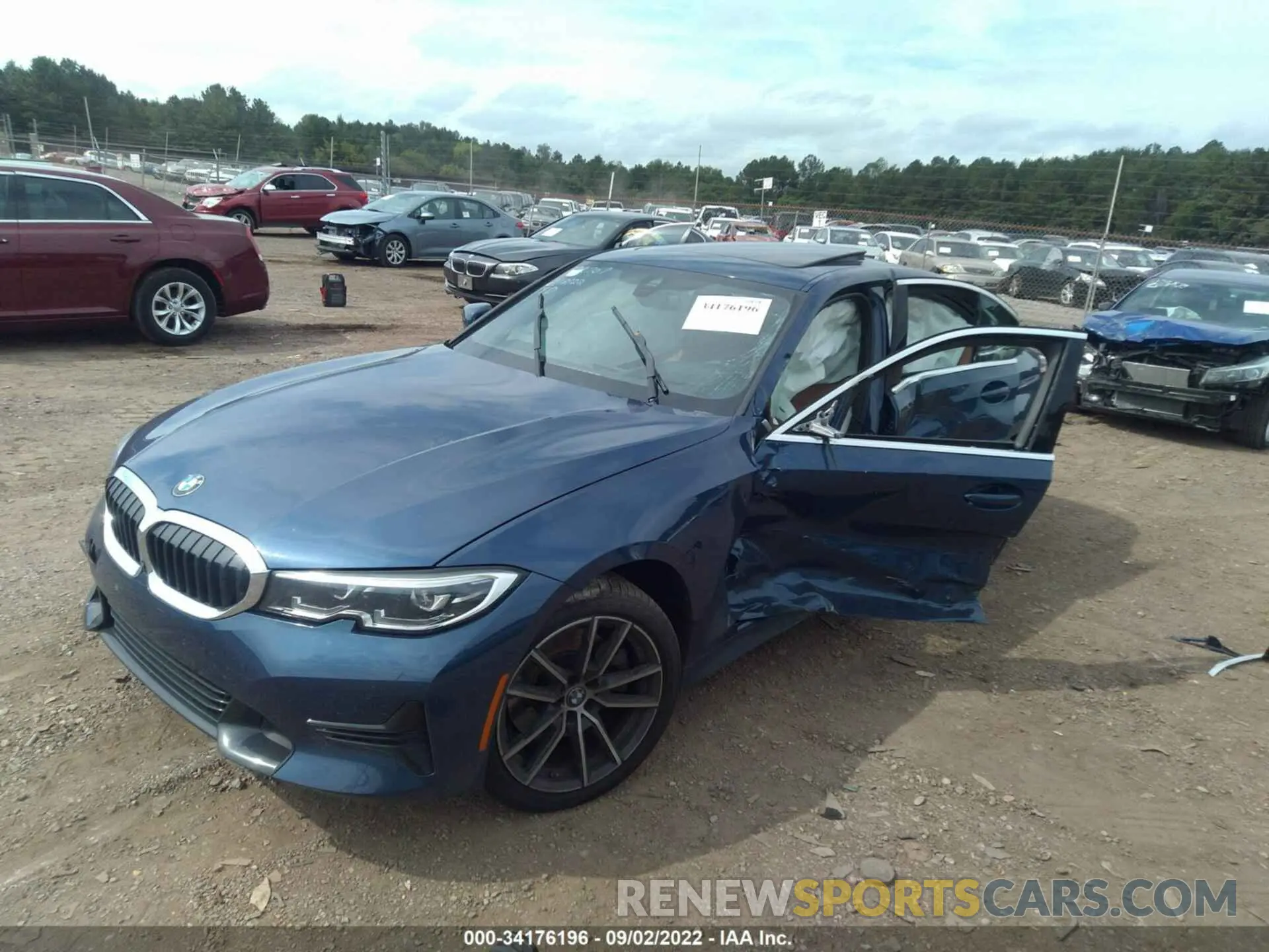 2 fotografías del automóvil dañado 3MW5R1J07M8B88511 BMW 3 SERIES 2021