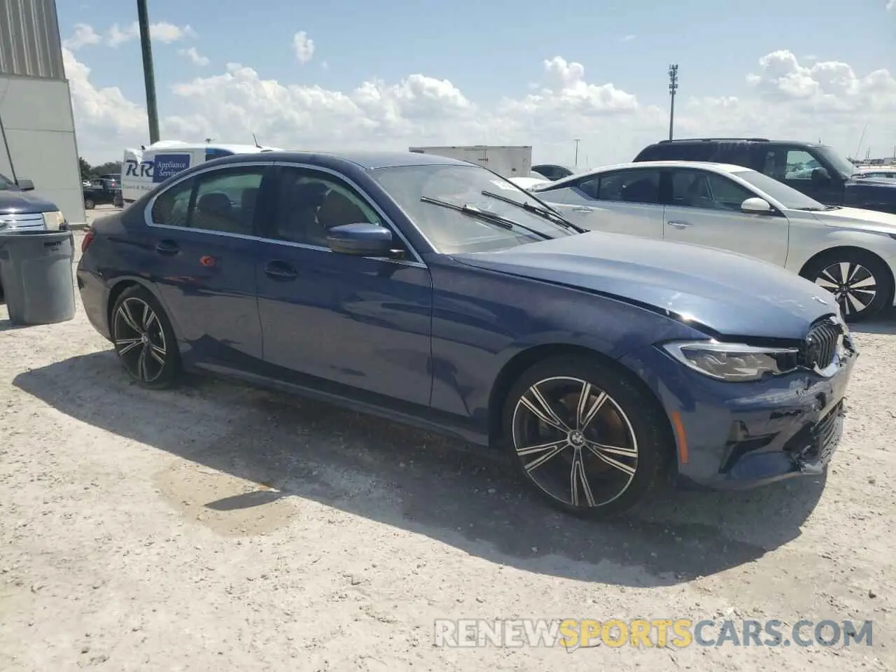 4 fotografías del automóvil dañado 3MW5R1J08M8B97931 BMW 3 SERIES 2021