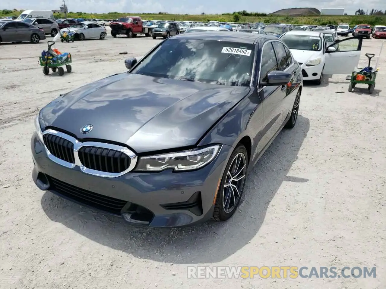 2 fotografías del automóvil dañado 3MW5R1J09M8B47958 BMW 3 SERIES 2021