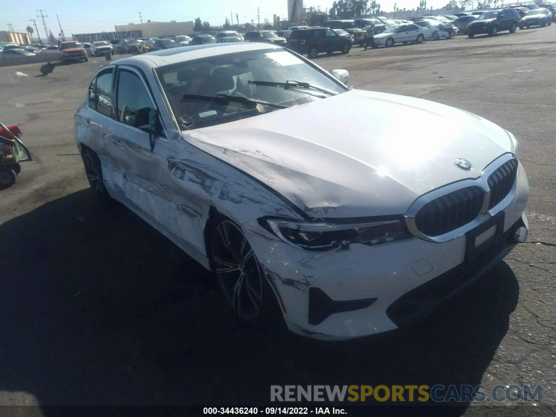 1 fotografías del automóvil dañado 3MW5R1J09M8B52657 BMW 3 SERIES 2021