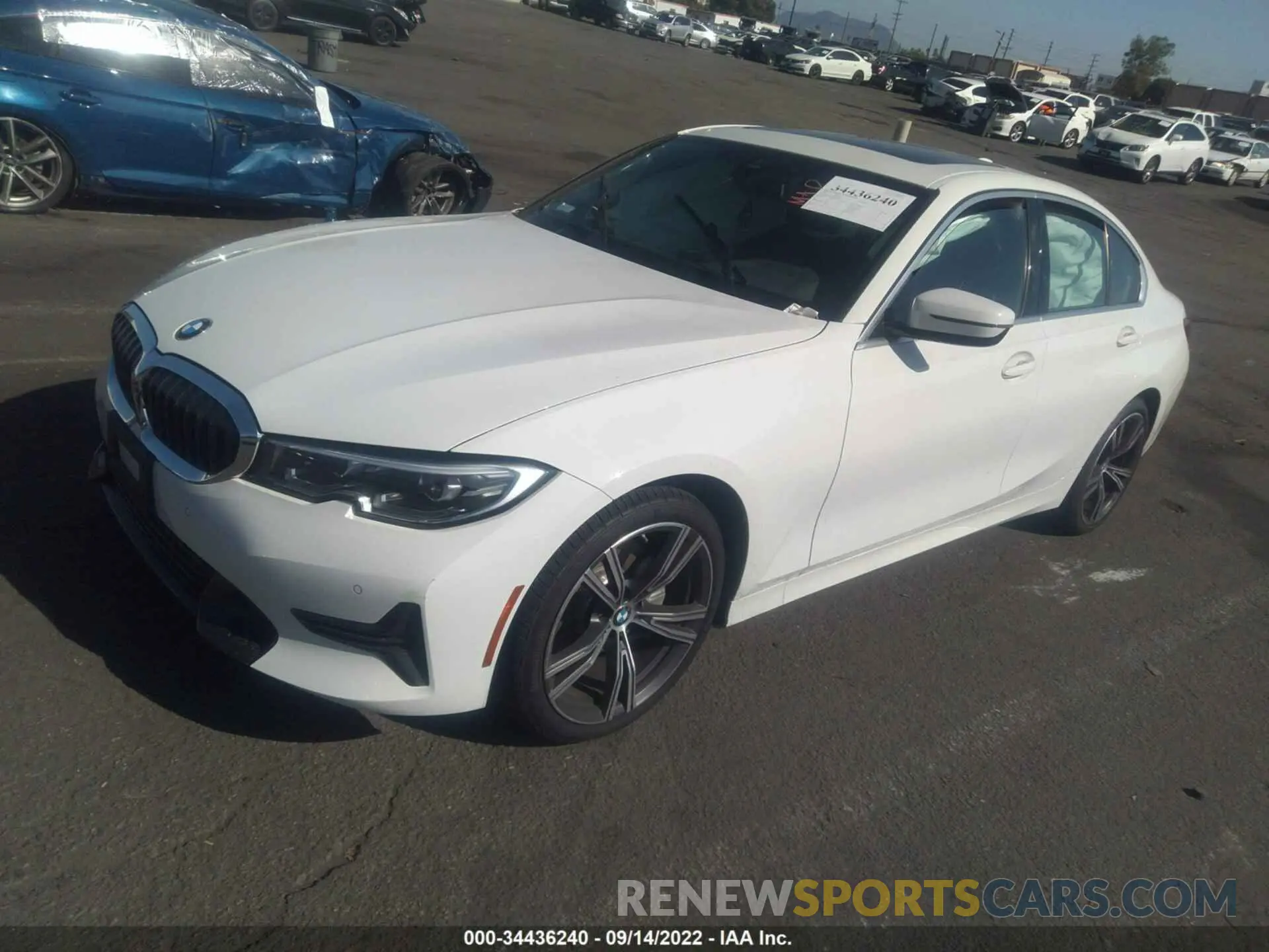 2 fotografías del automóvil dañado 3MW5R1J09M8B52657 BMW 3 SERIES 2021
