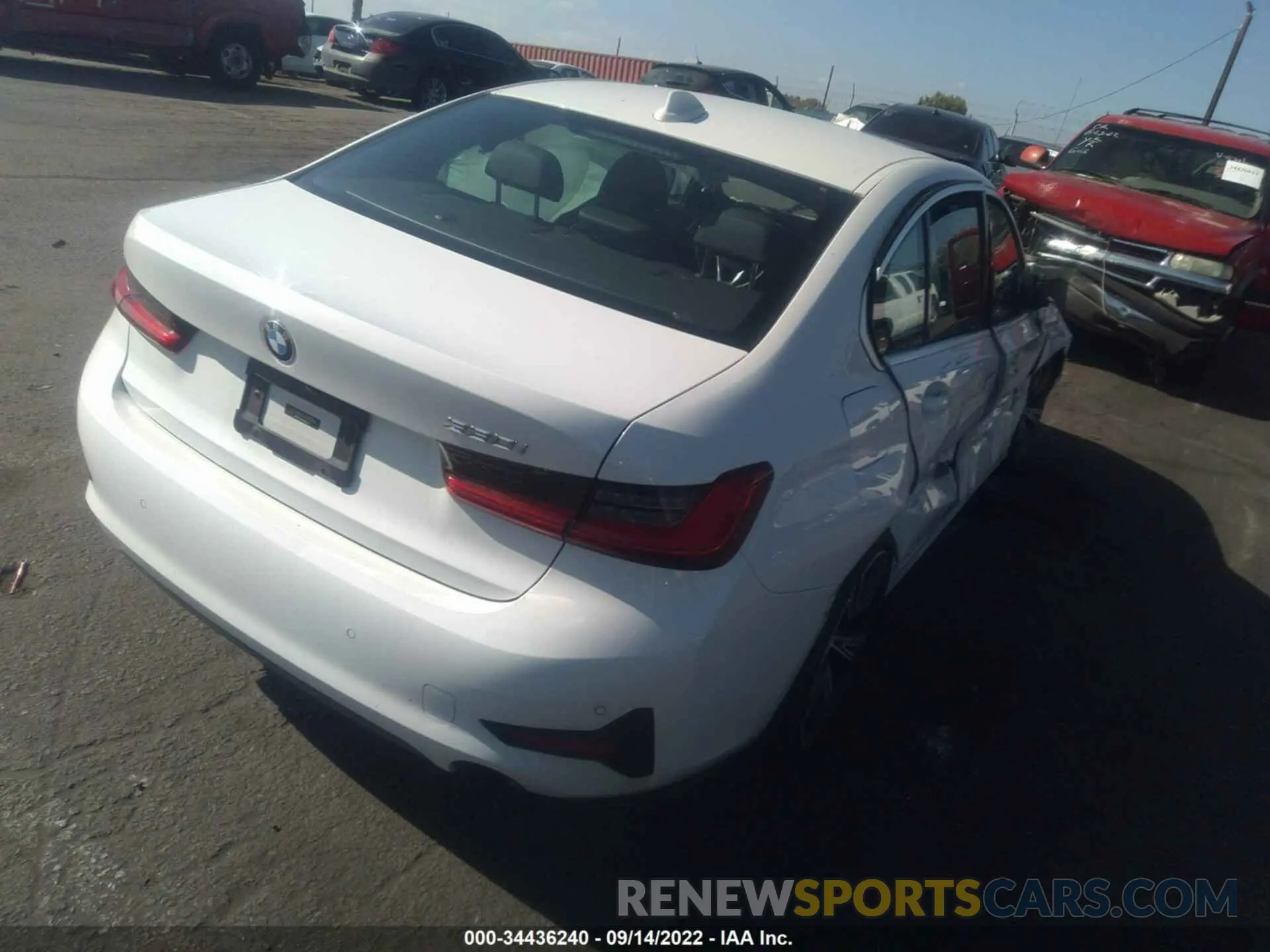 4 fotografías del automóvil dañado 3MW5R1J09M8B52657 BMW 3 SERIES 2021