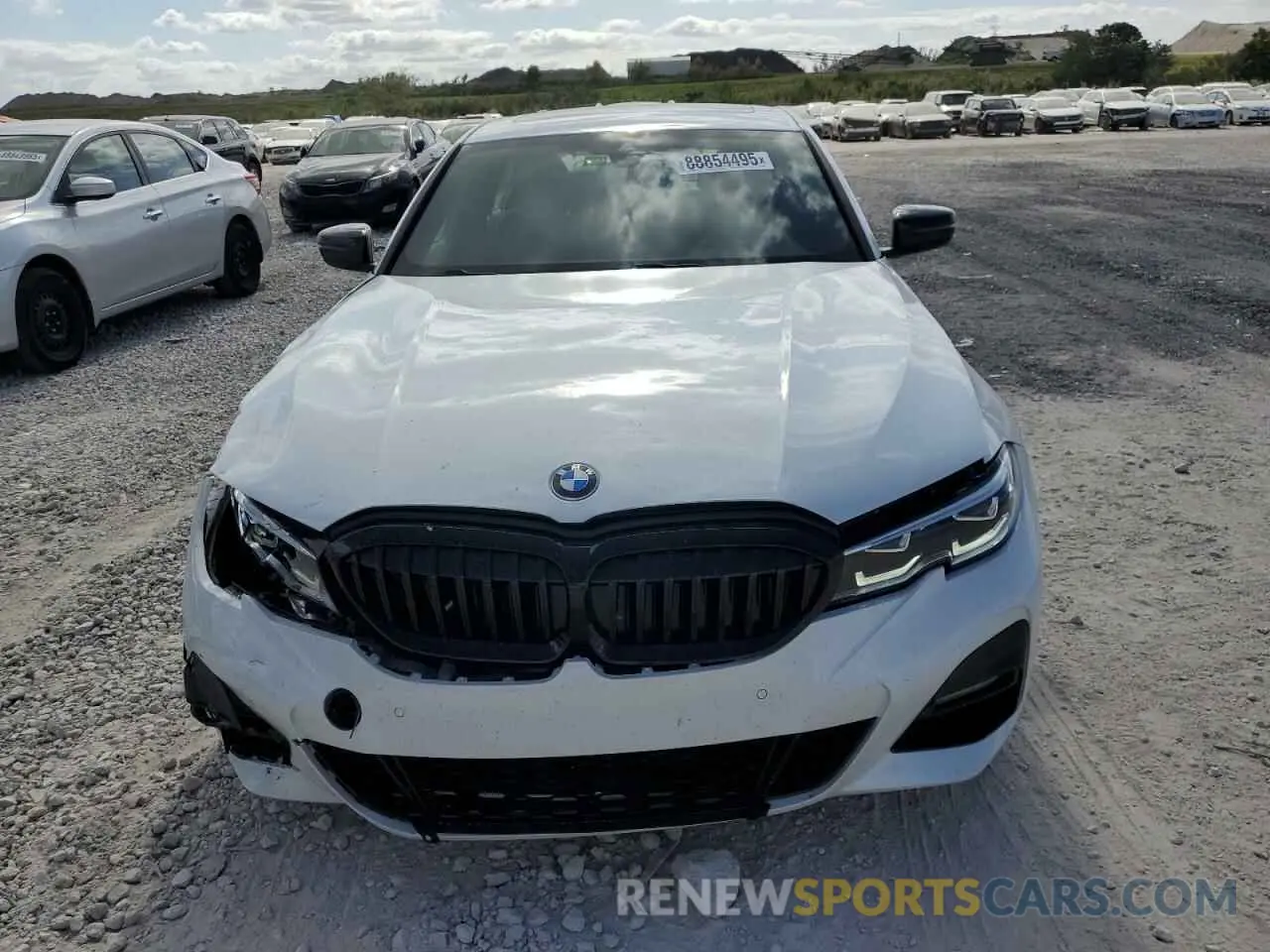 5 fotografías del automóvil dañado 3MW5R1J09M8B75307 BMW 3 SERIES 2021