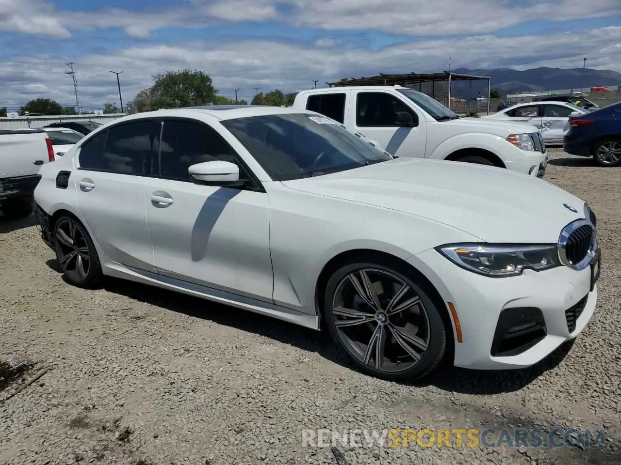 4 fotografías del automóvil dañado 3MW5R1J09M8B77123 BMW 3 SERIES 2021