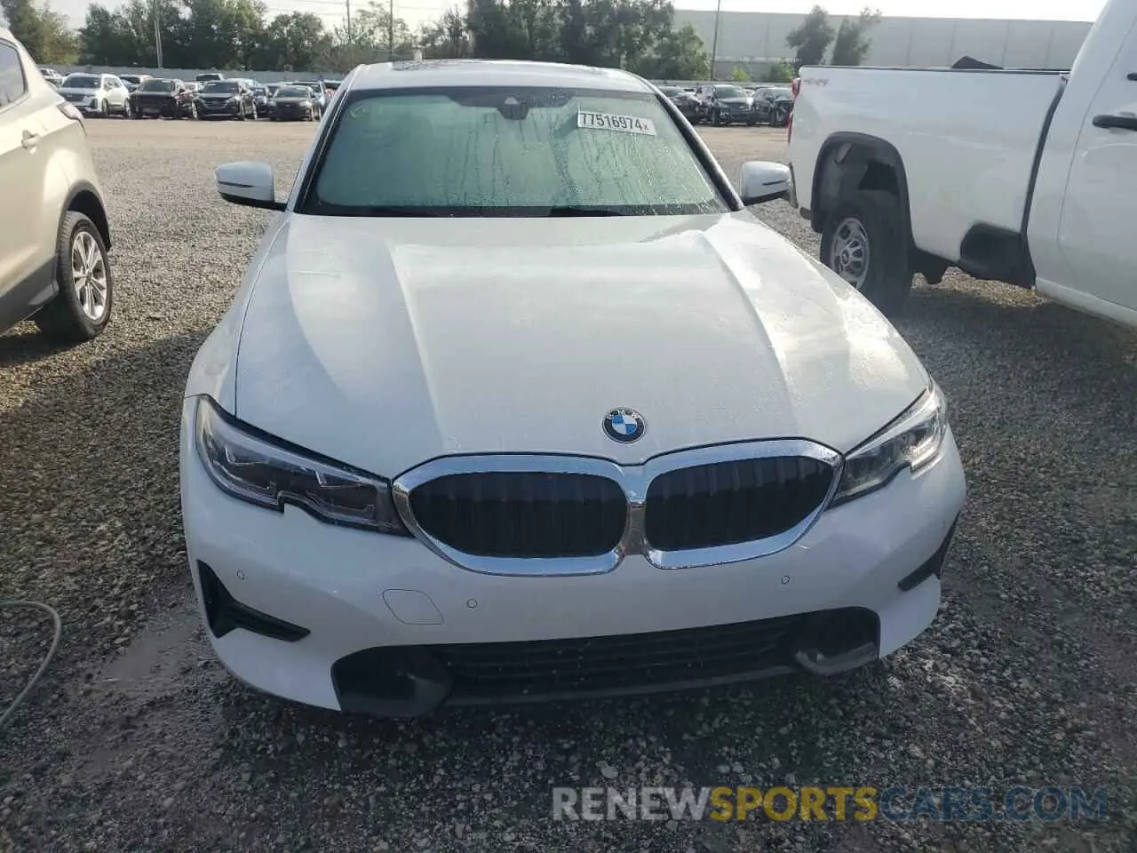 5 fotografías del automóvil dañado 3MW5R1J09M8B95038 BMW 3 SERIES 2021