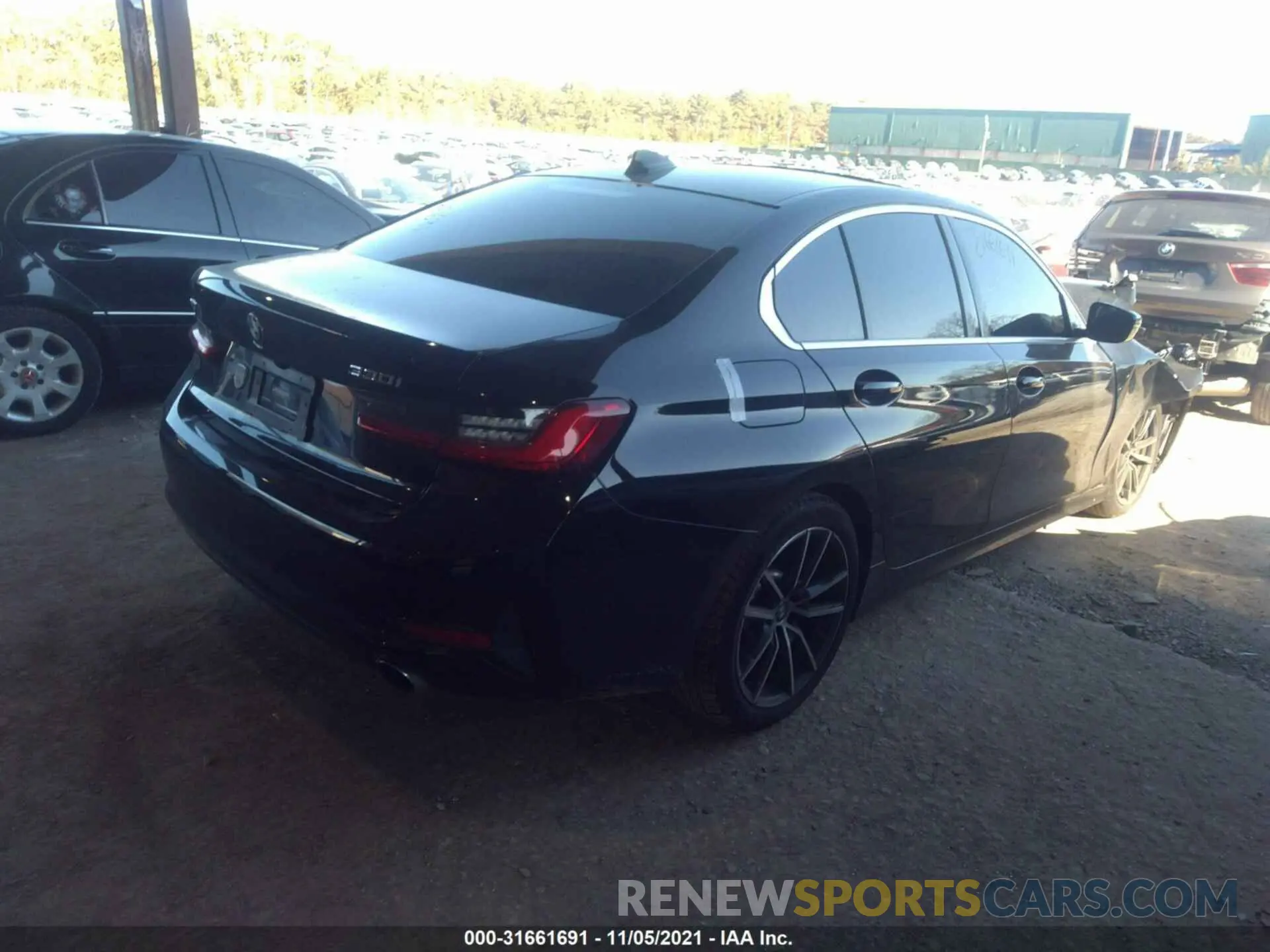 4 fotografías del automóvil dañado 3MW5R7J00M8B60472 BMW 3 SERIES 2021