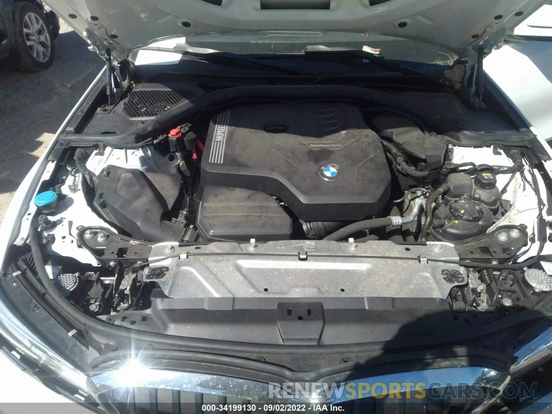 10 fotografías del automóvil dañado 3MW5R7J01M8B52171 BMW 3 SERIES 2021