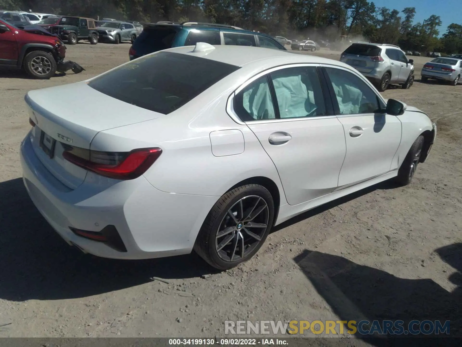 4 fotografías del automóvil dañado 3MW5R7J01M8B52171 BMW 3 SERIES 2021