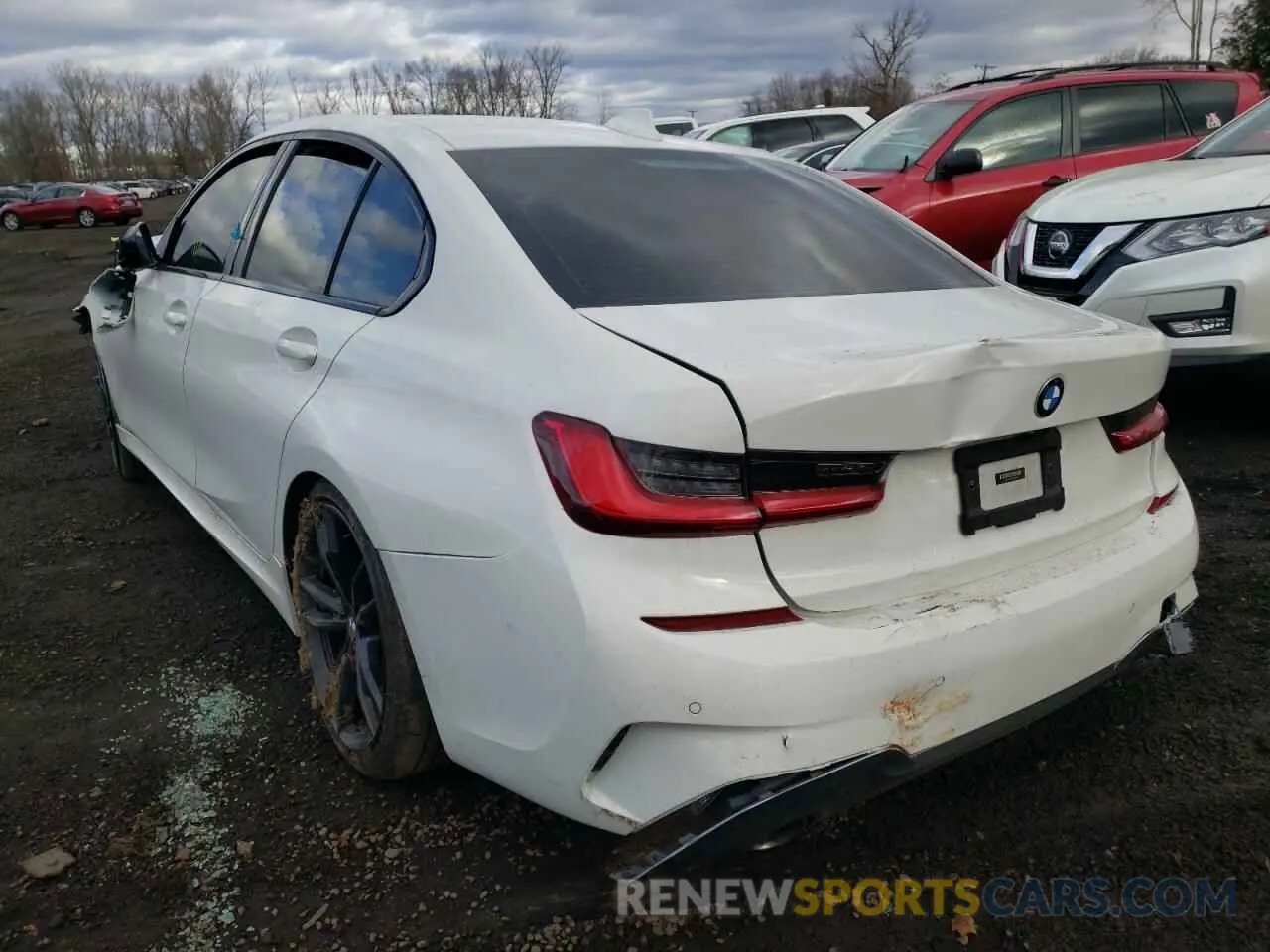 3 fotografías del automóvil dañado 3MW5R7J01M8B56138 BMW 3 SERIES 2021