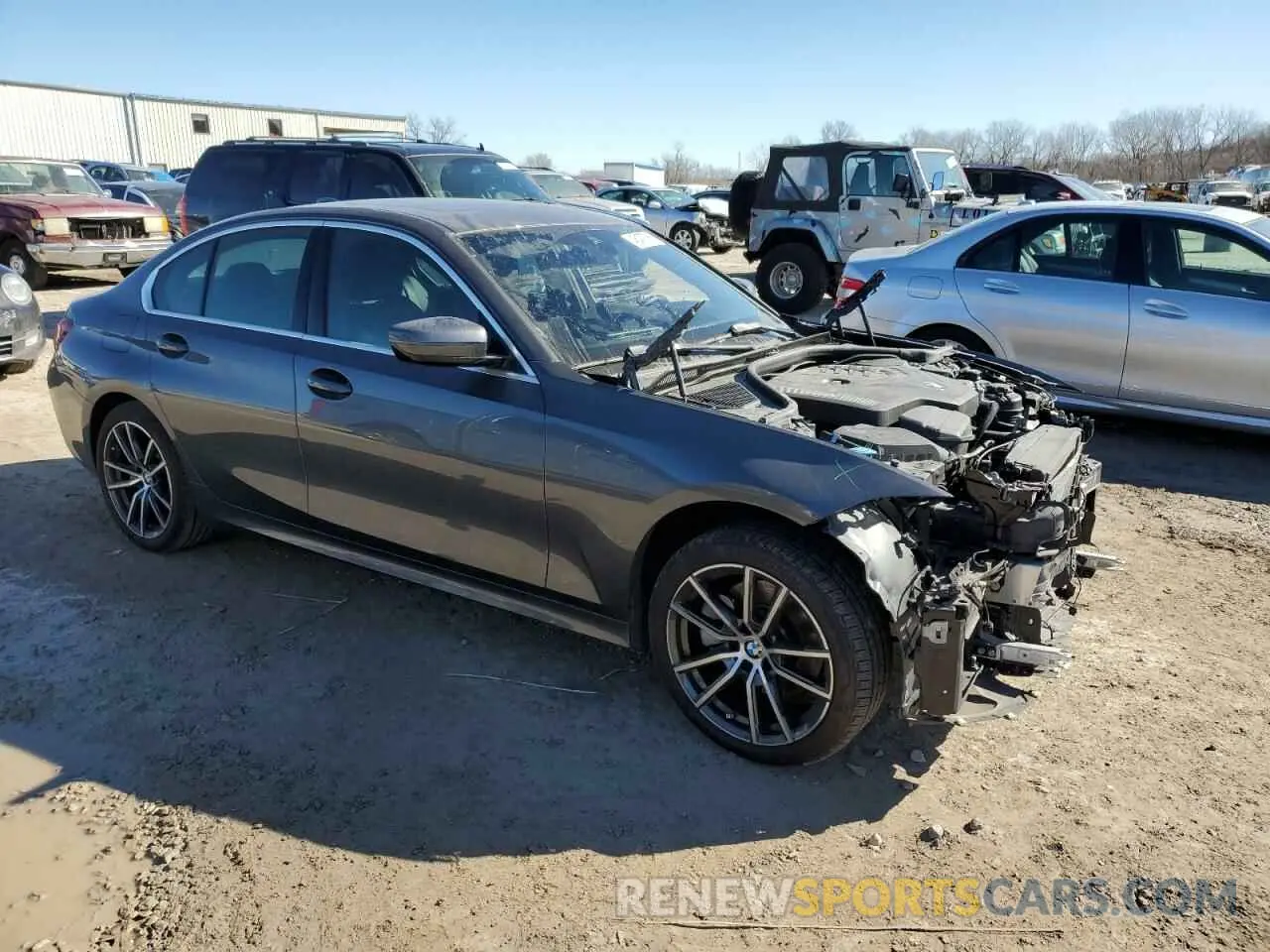 4 fotografías del automóvil dañado 3MW5R7J01M8C00445 BMW 3 SERIES 2021