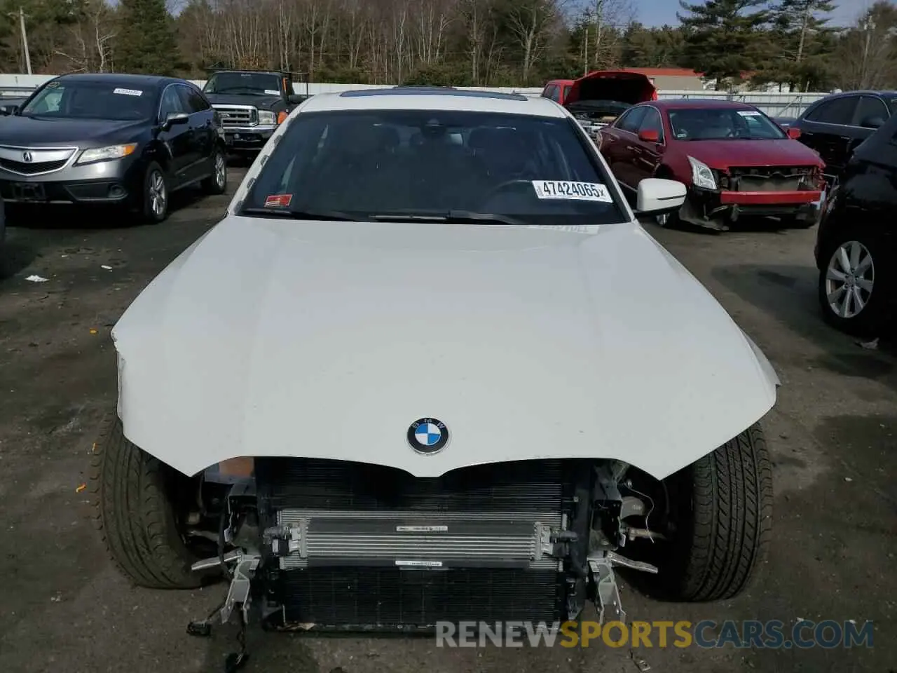 5 fotografías del automóvil dañado 3MW5R7J01M8C09565 BMW 3 SERIES 2021