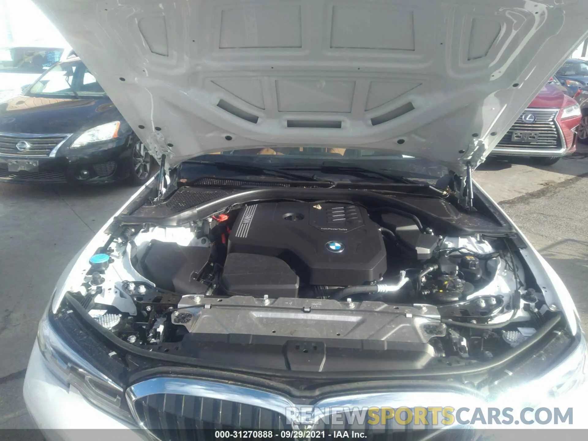 10 fotografías del automóvil dañado 3MW5R7J01M8C18623 BMW 3 SERIES 2021