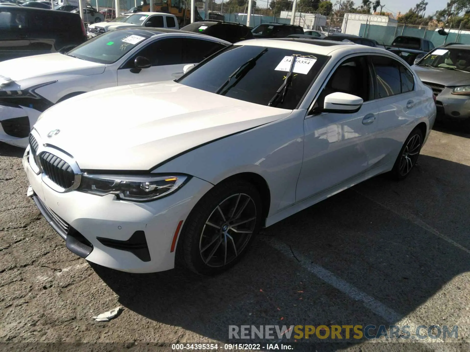2 fotografías del automóvil dañado 3MW5R7J03M8B89786 BMW 3 SERIES 2021