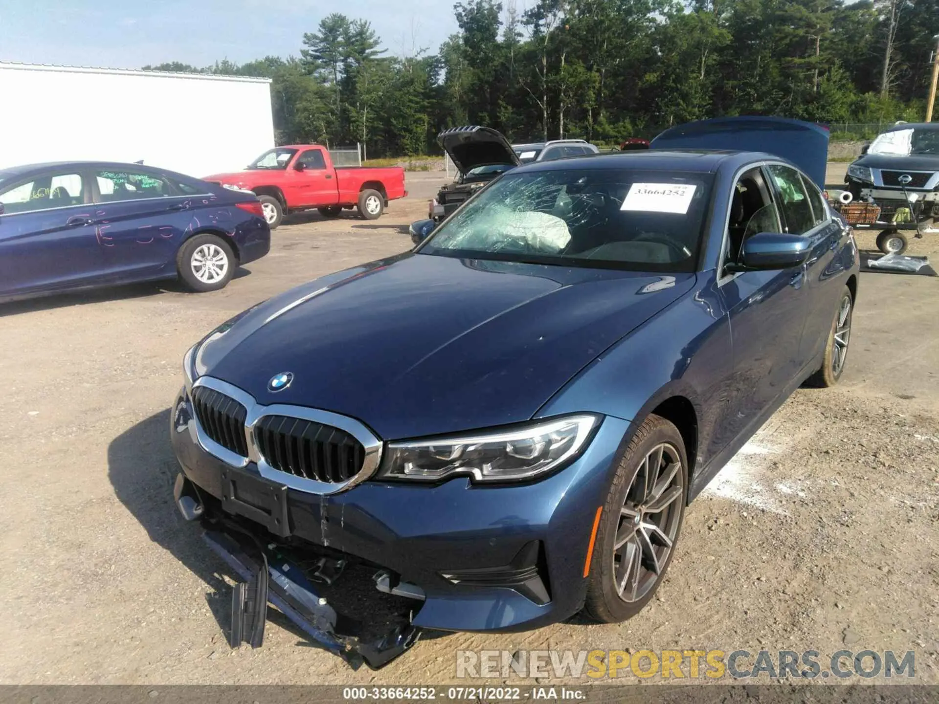 12 fotografías del automóvil dañado 3MW5R7J04M8B67313 BMW 3 SERIES 2021