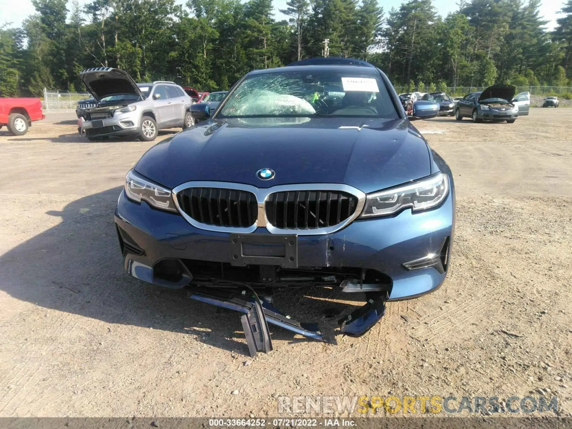 6 fotografías del automóvil dañado 3MW5R7J04M8B67313 BMW 3 SERIES 2021
