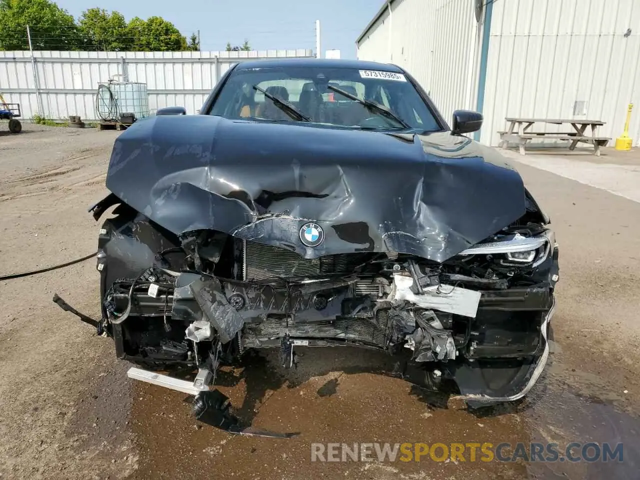 5 fotografías del automóvil dañado 3MW5R7J04M8B73239 BMW 3 SERIES 2021
