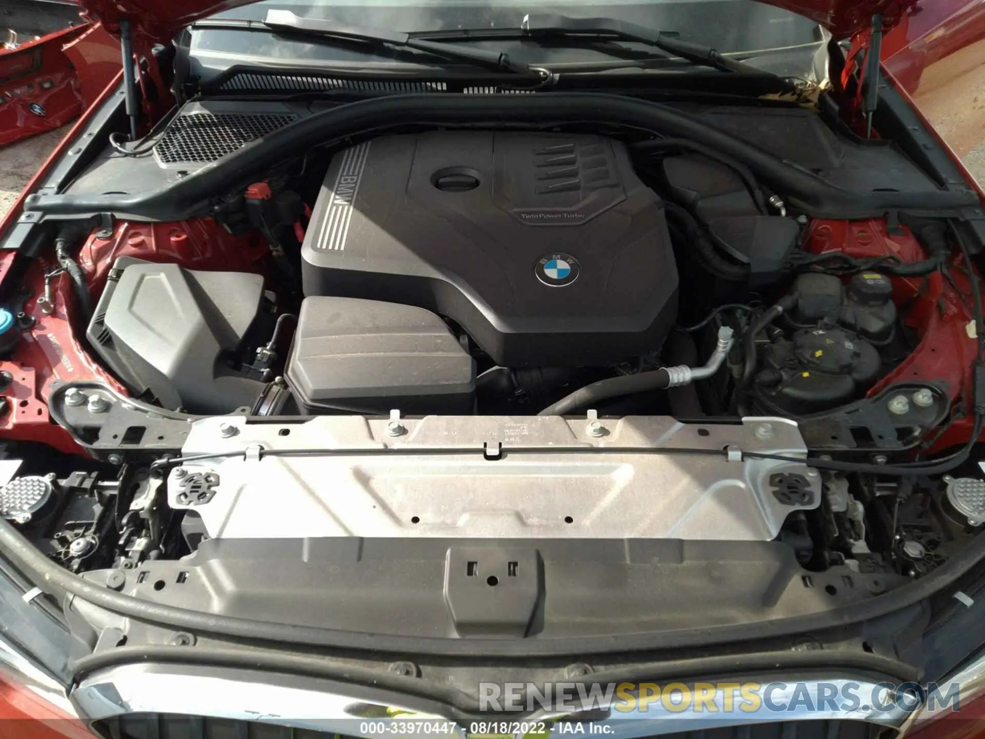 10 fotografías del automóvil dañado 3MW5R7J05M8B55588 BMW 3 SERIES 2021