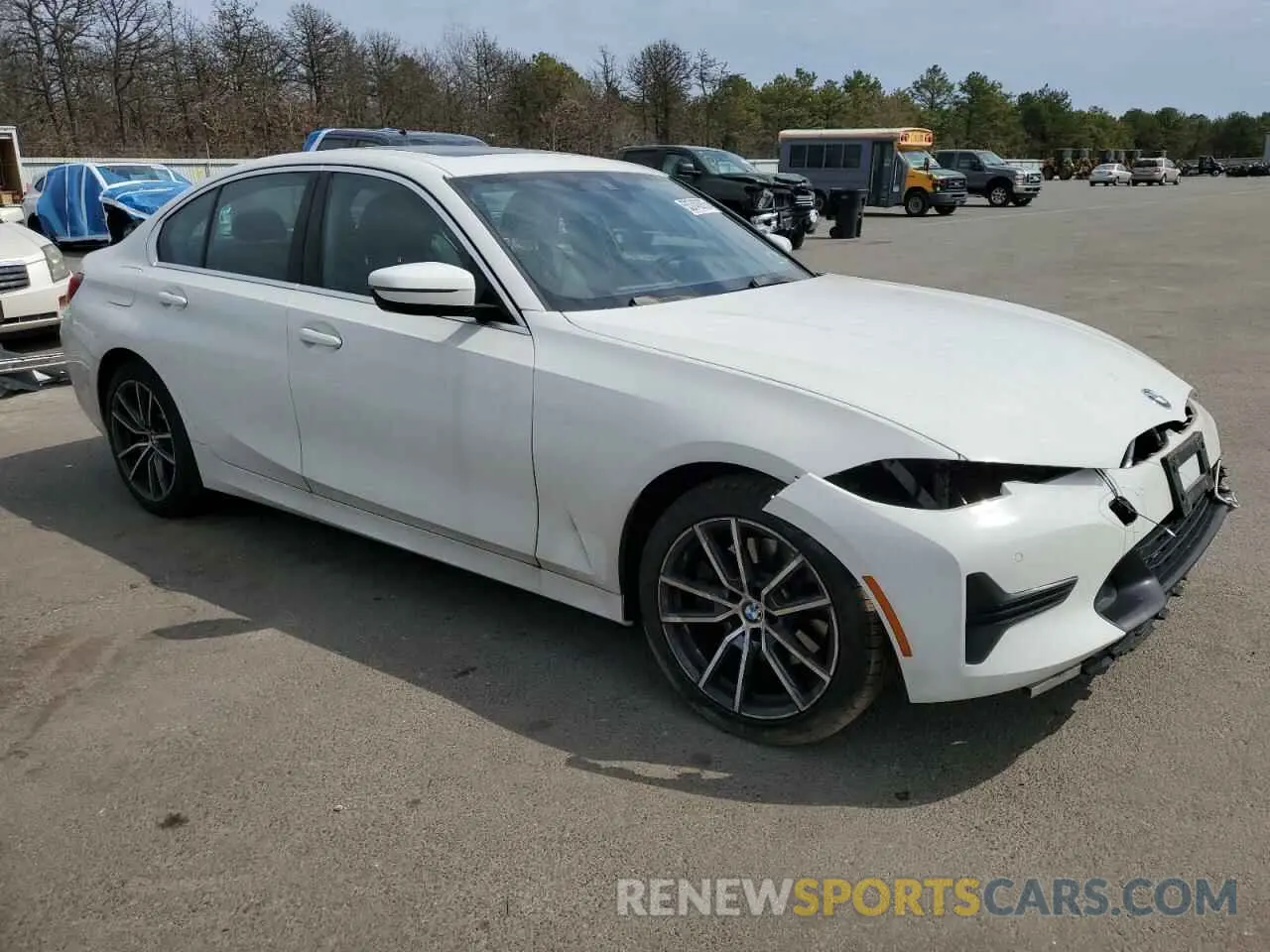 4 fotografías del automóvil dañado 3MW5R7J05M8B98568 BMW 3 SERIES 2021