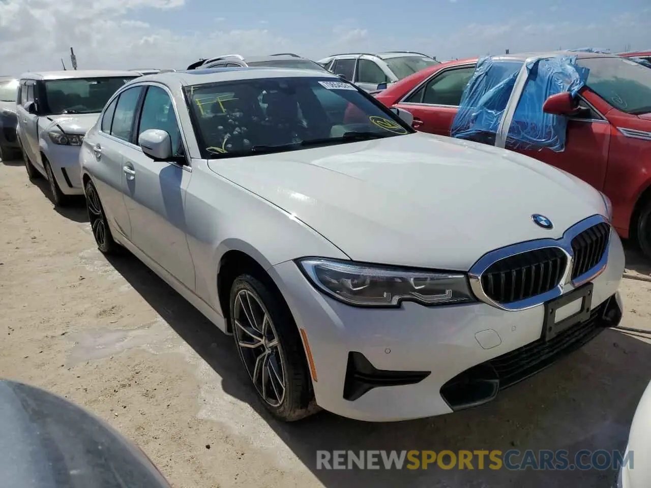 4 fotografías del automóvil dañado 3MW5R7J07M8C06315 BMW 3 SERIES 2021