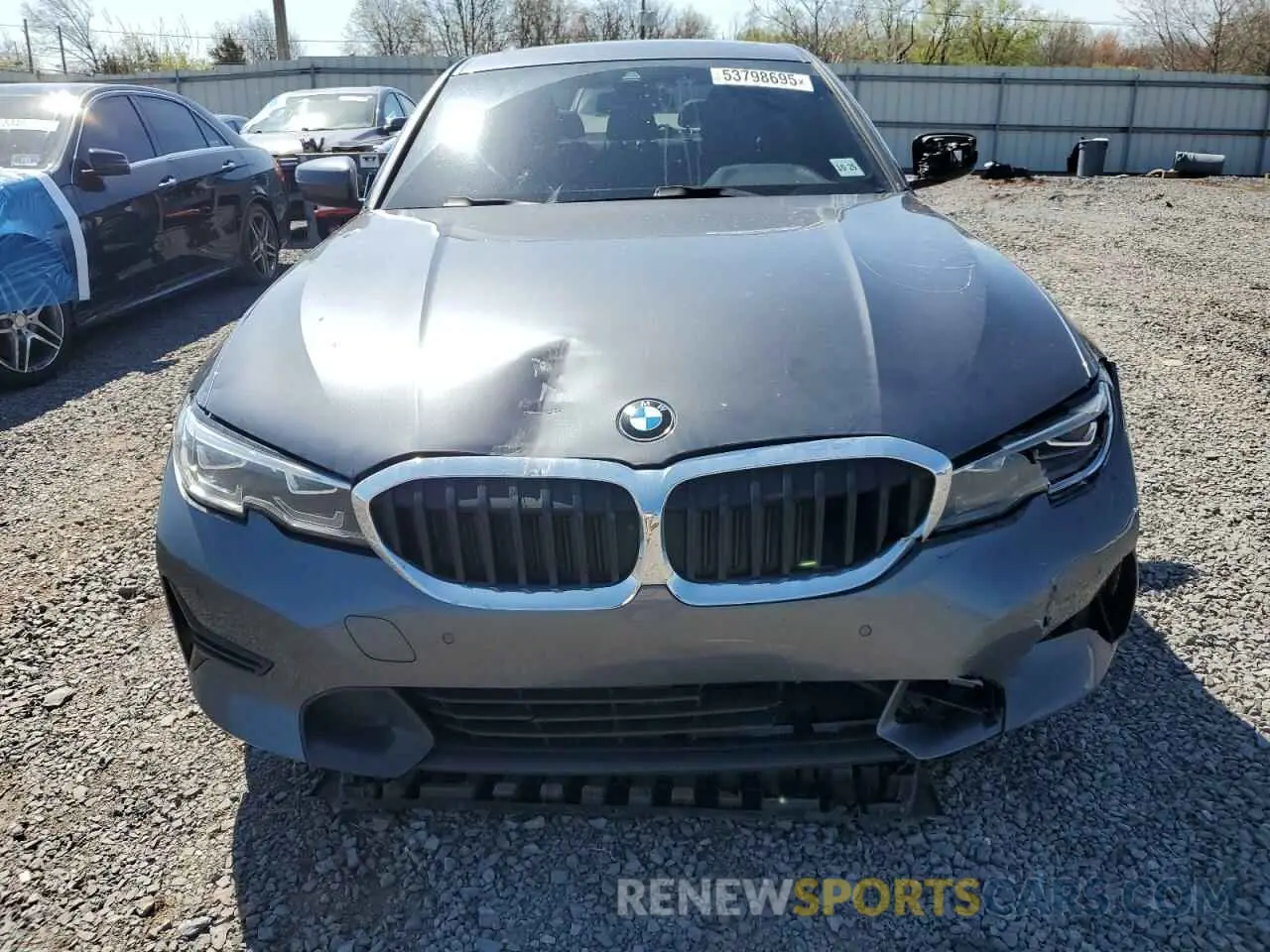 5 fotografías del automóvil dañado 3MW5R7J08M8B51129 BMW 3 SERIES 2021