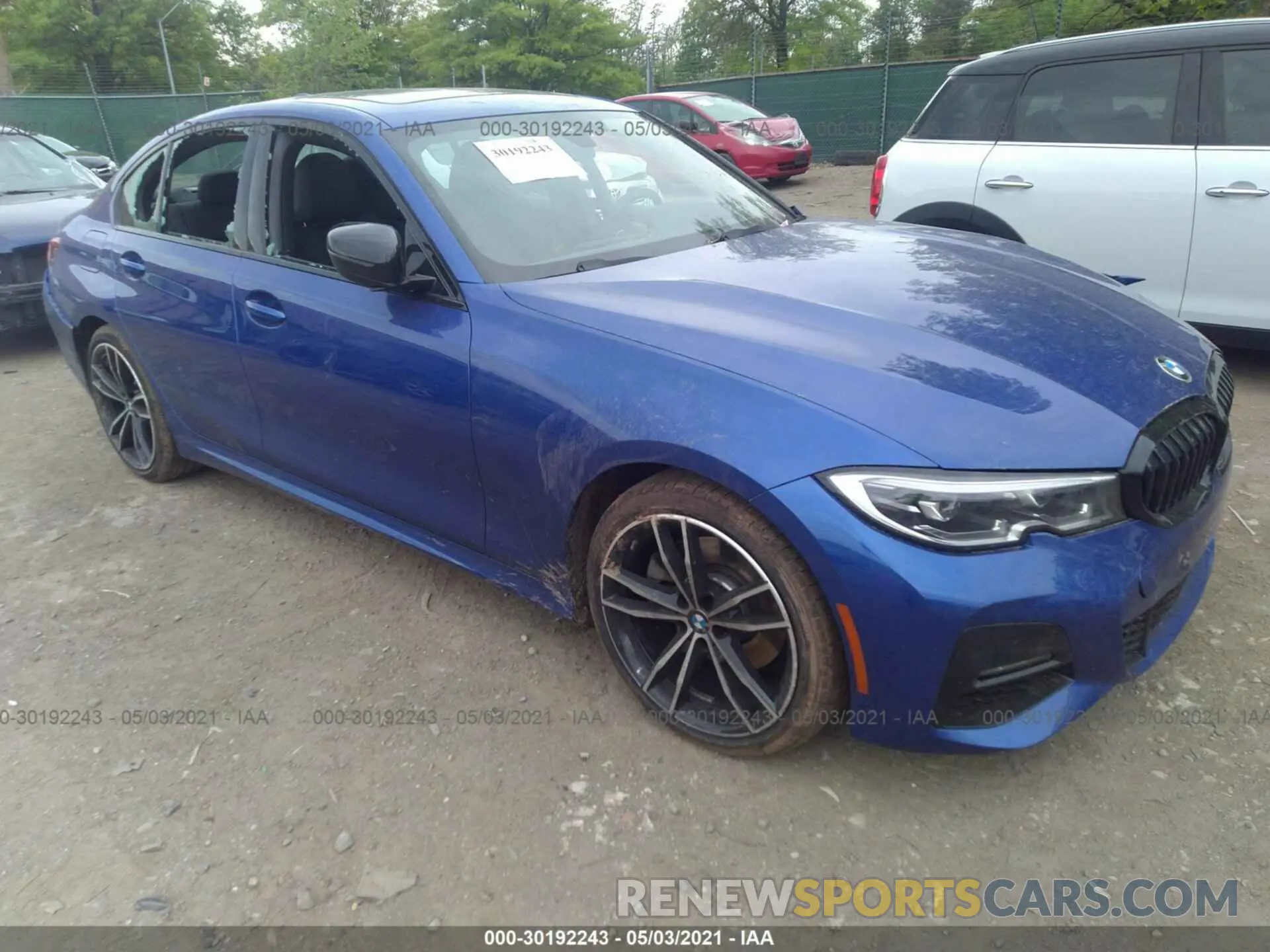 1 fotografías del automóvil dañado 3MW5R7J08M8B77309 BMW 3 SERIES 2021