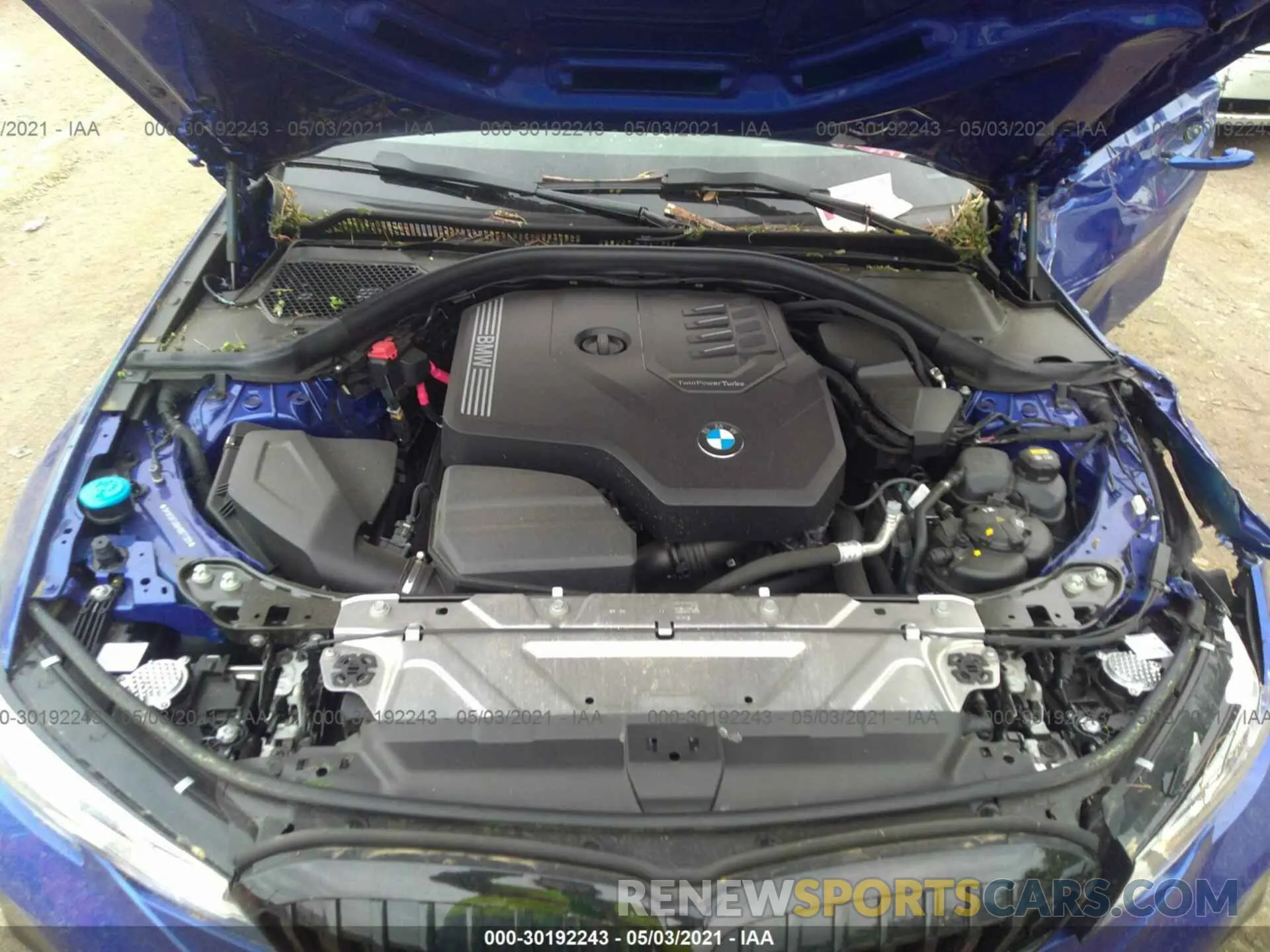 10 fotografías del automóvil dañado 3MW5R7J08M8B77309 BMW 3 SERIES 2021