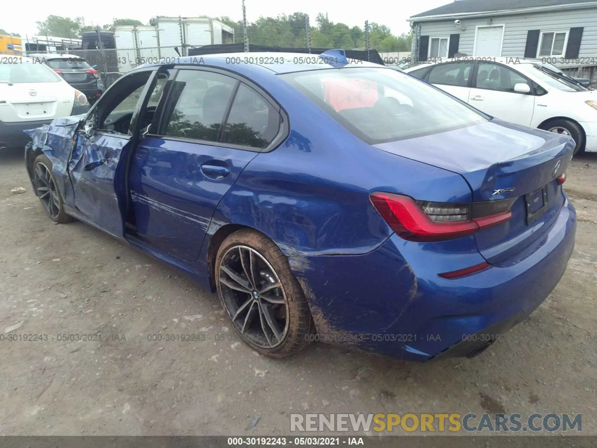 3 fotografías del automóvil dañado 3MW5R7J08M8B77309 BMW 3 SERIES 2021
