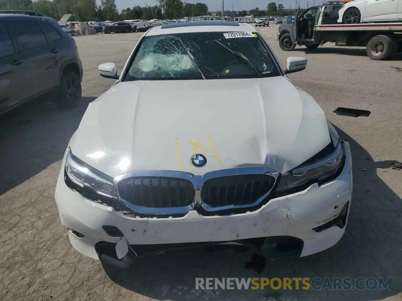 5 fotografías del automóvil dañado 3MW5R7J08M8C19848 BMW 3 SERIES 2021