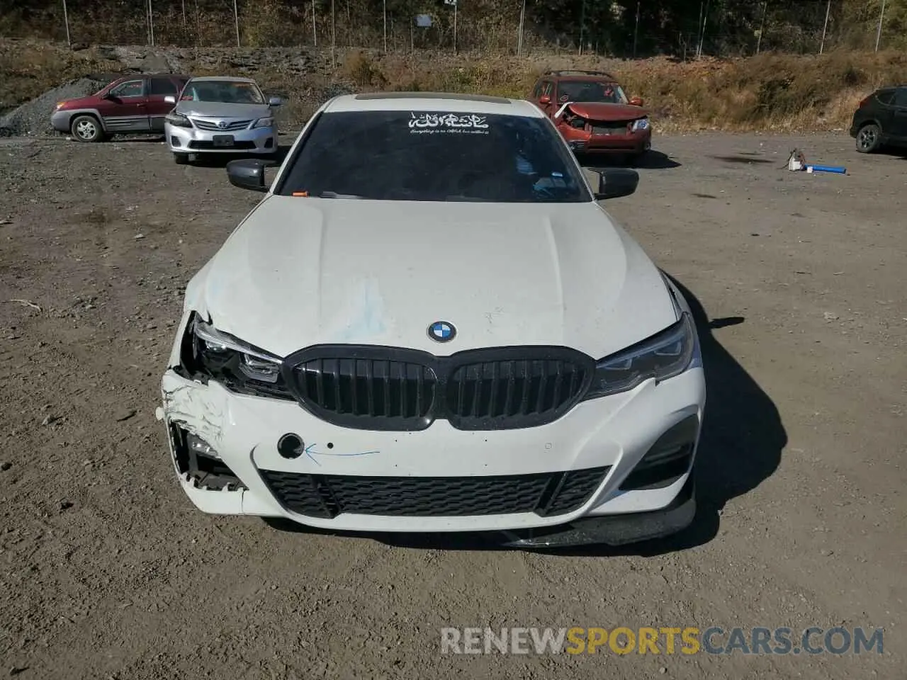 5 fotografías del automóvil dañado 3MW5R7J09M8B87573 BMW 3 SERIES 2021