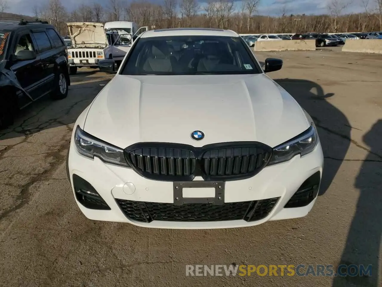 5 fotografías del automóvil dañado 3MW5R7J0XM8B61175 BMW 3 SERIES 2021