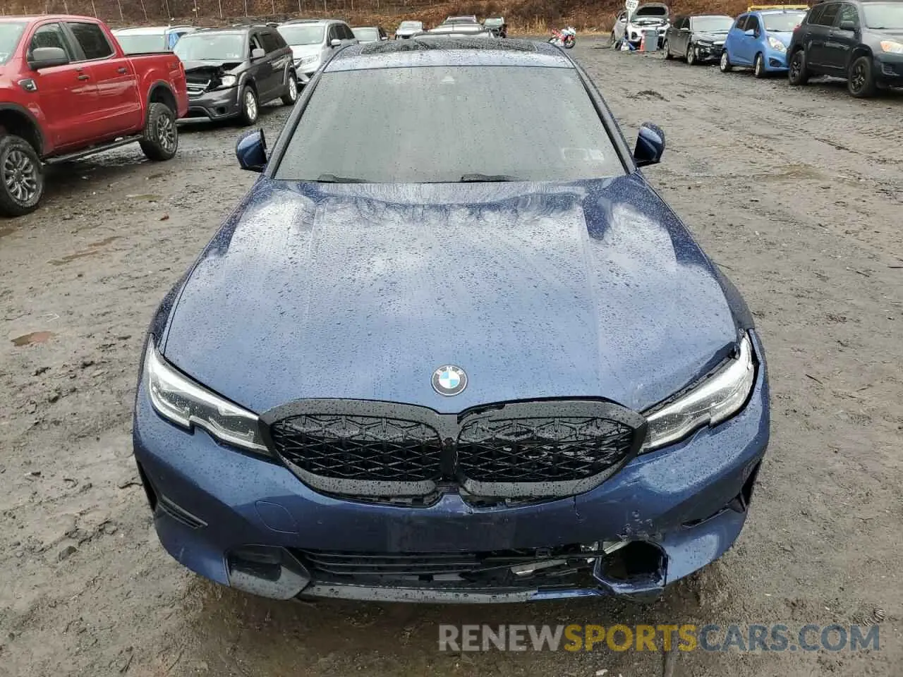 5 fotografías del automóvil dañado 3MW5R7J0XM8B70653 BMW 3 SERIES 2021