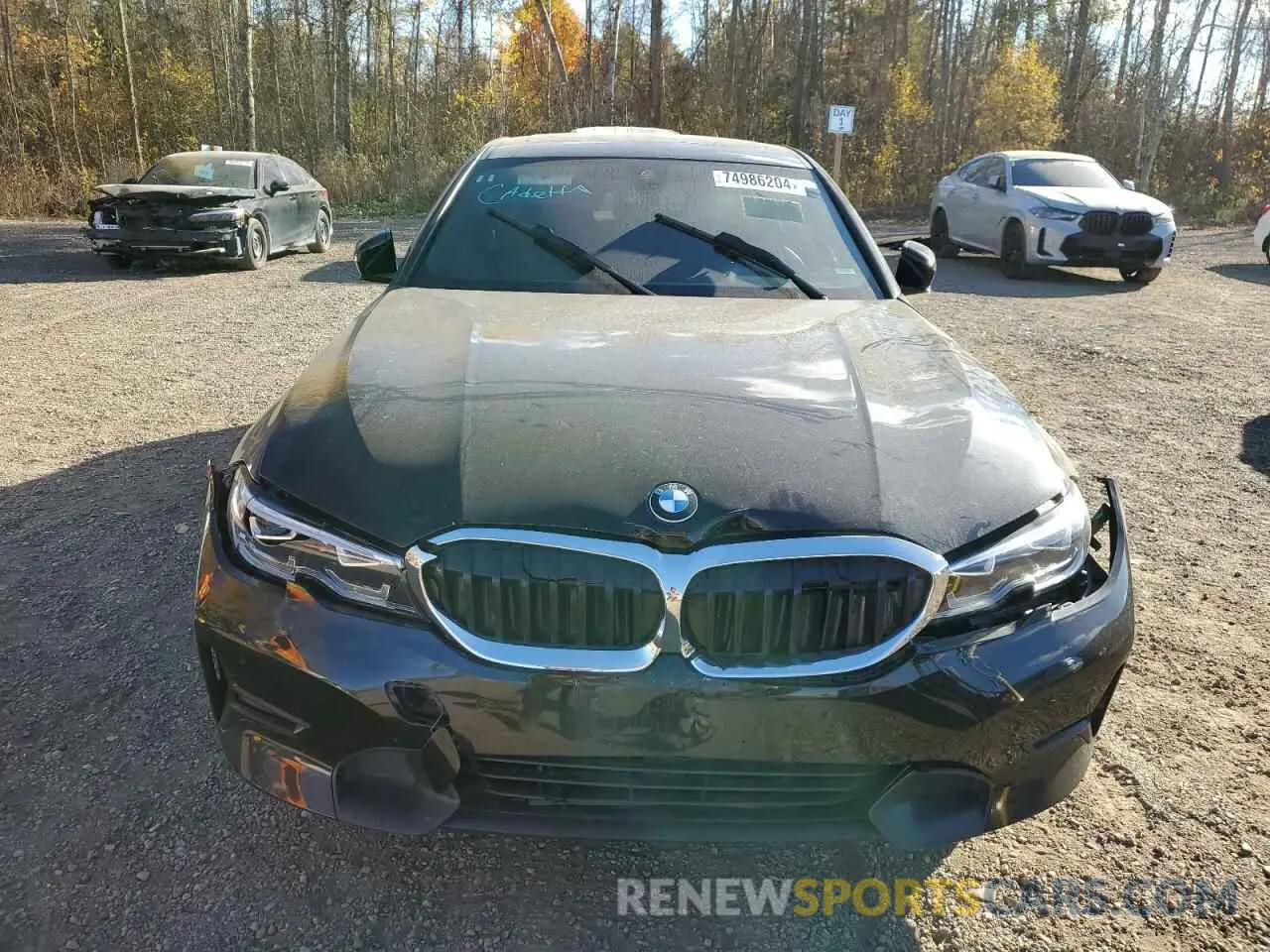 5 fotografías del automóvil dañado 3MW5R7J0XM8C10780 BMW 3 SERIES 2021