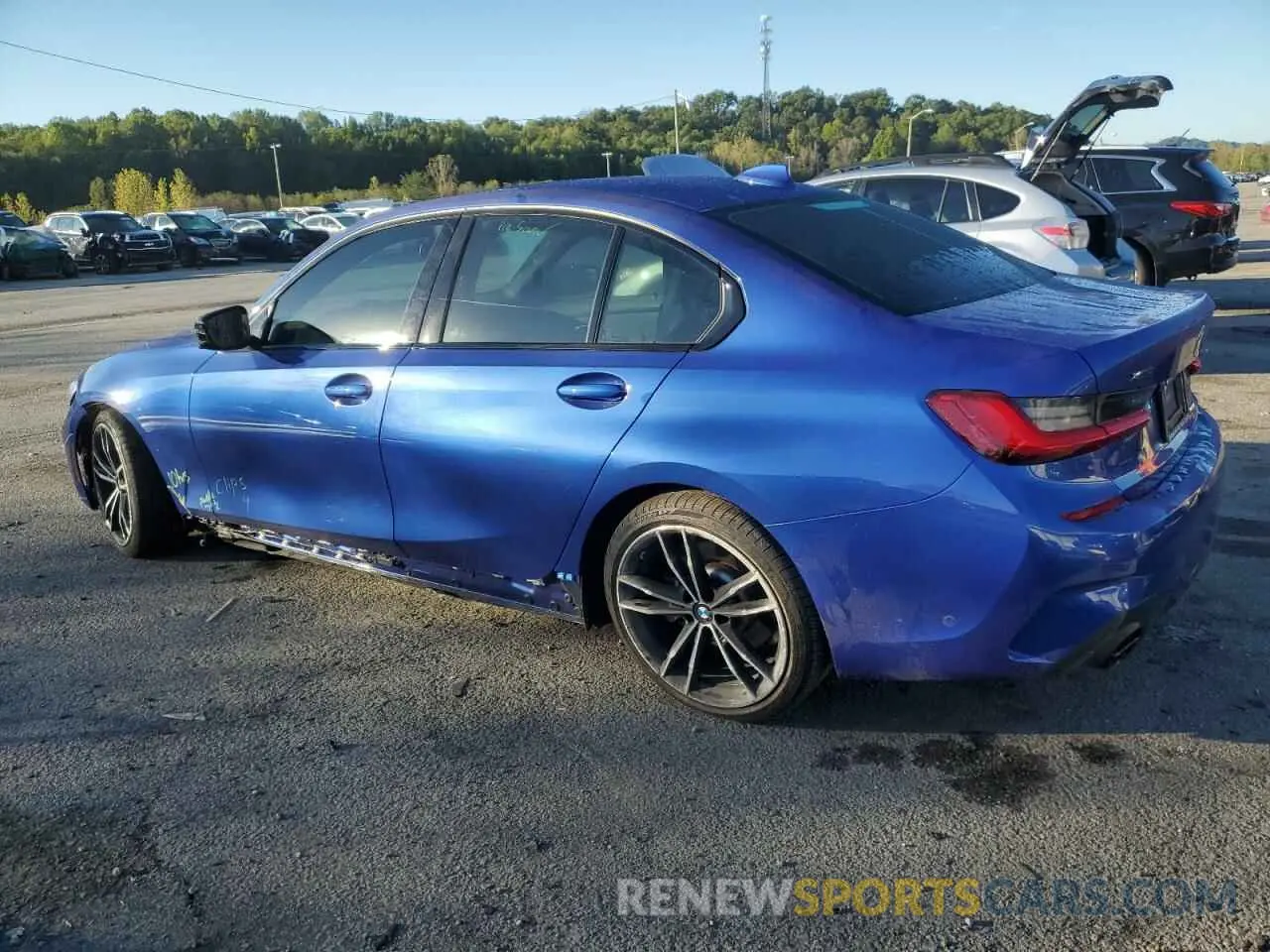2 fotografías del automóvil dañado 3MW5R7J0XM8C14425 BMW 3 SERIES 2021