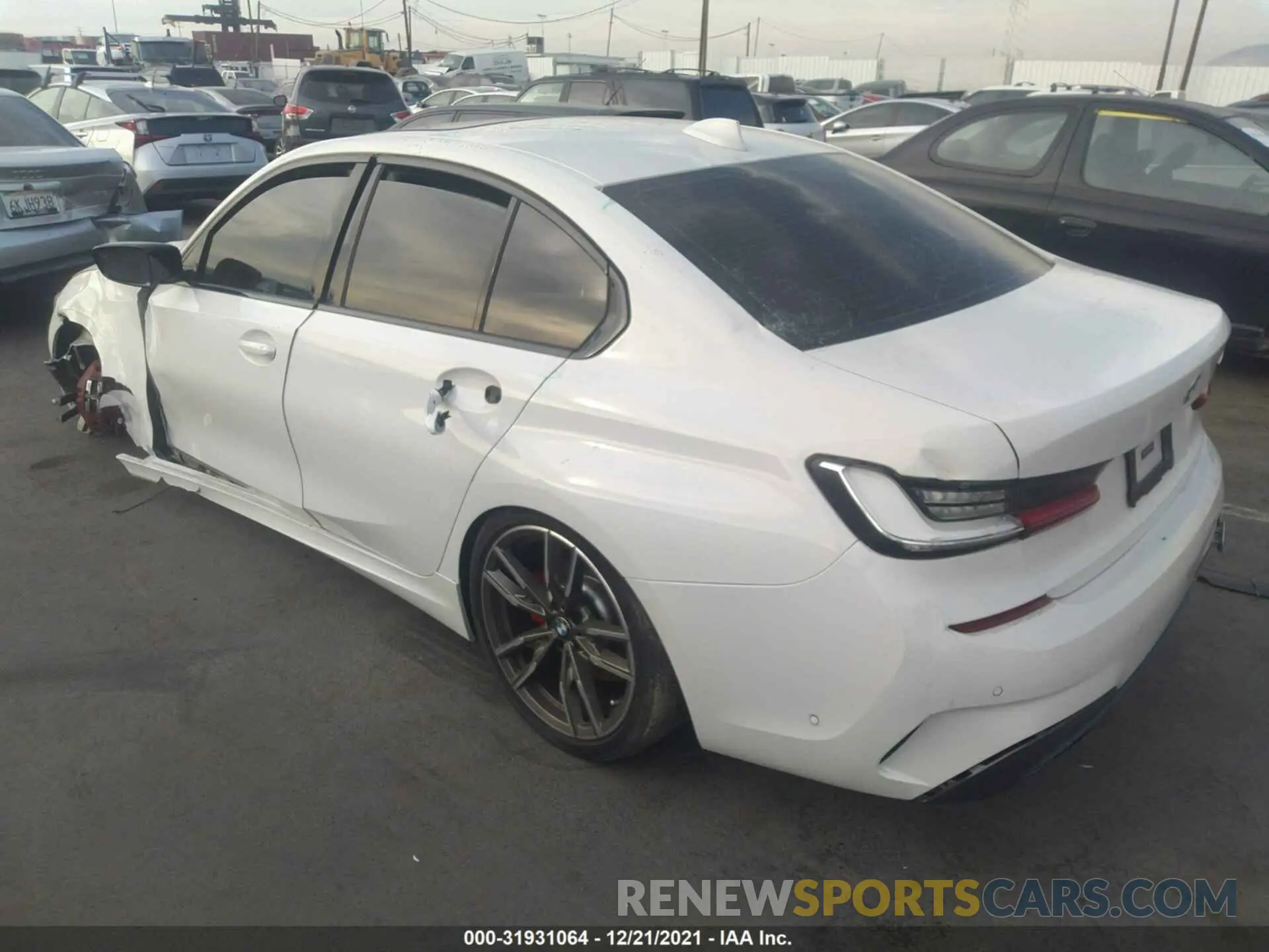 3 fotografías del automóvil dañado 3MW5U7J03M8C10425 BMW 3 SERIES 2021