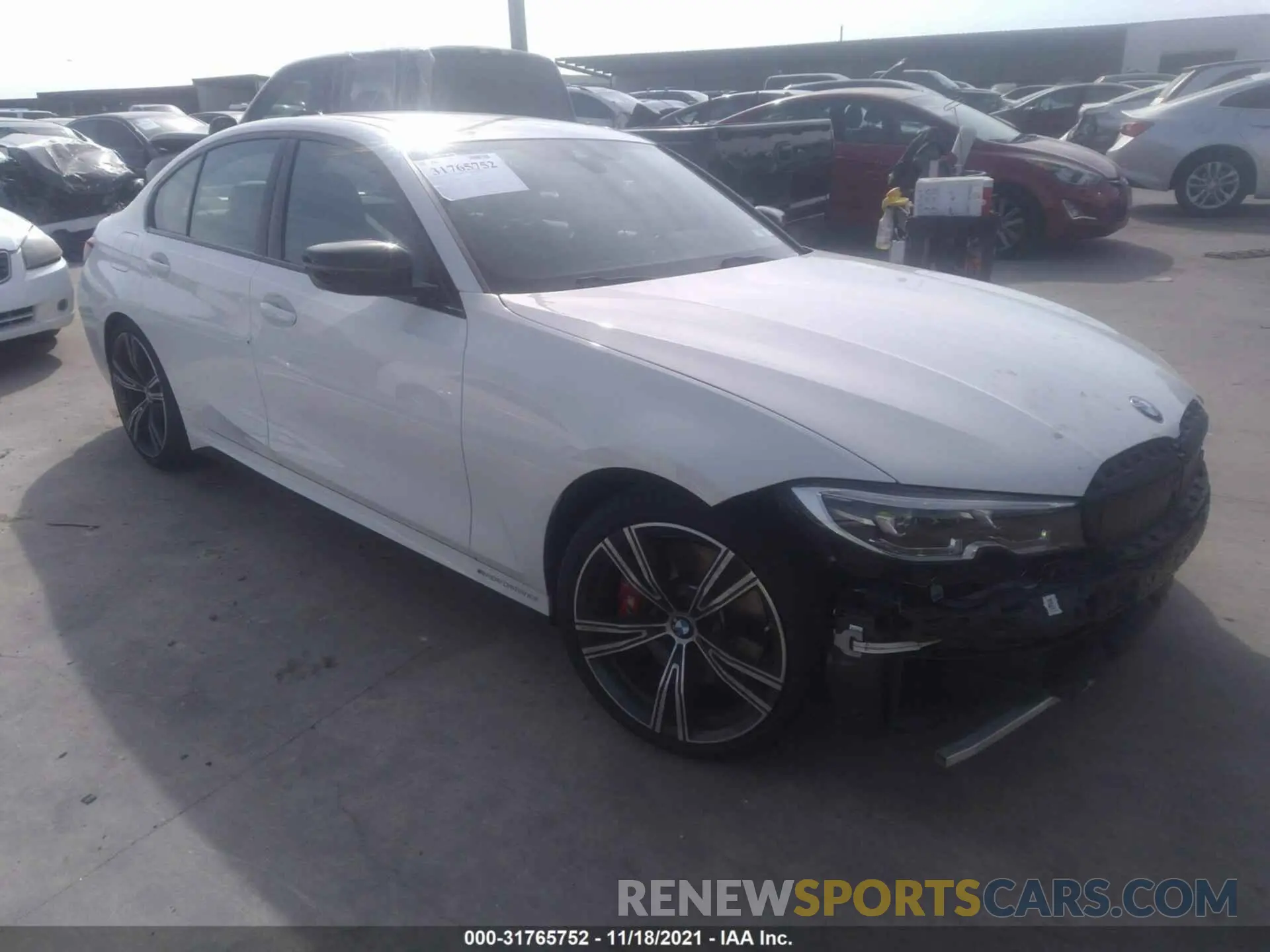 1 fotografías del automóvil dañado 3MW5U7J05M8C03007 BMW 3 SERIES 2021