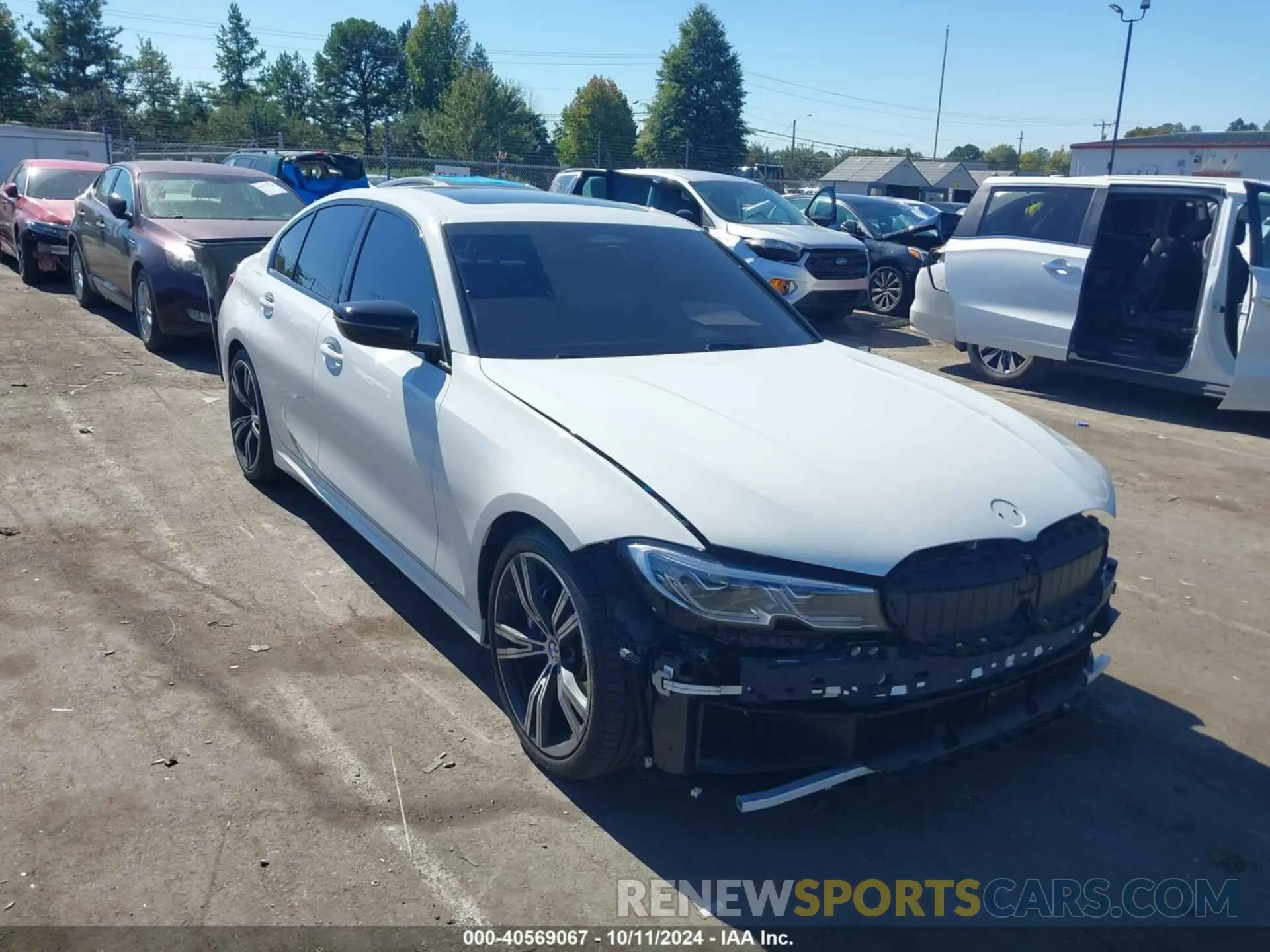 1 fotografías del automóvil dañado 3MW5U7J07M8C12419 BMW 3 SERIES 2021