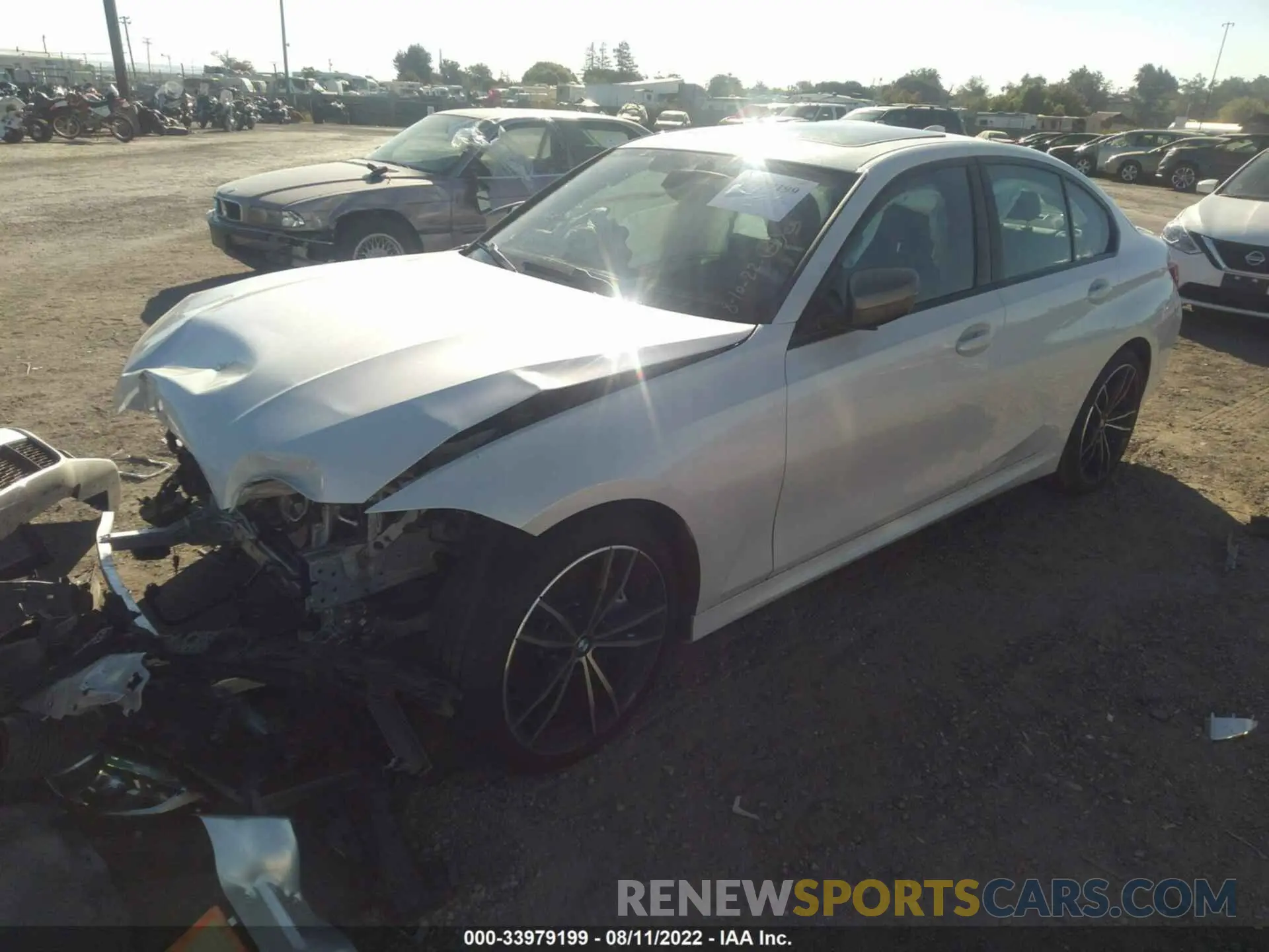 2 fotografías del automóvil dañado 3MW5U9J08M8B59029 BMW 3 SERIES 2021