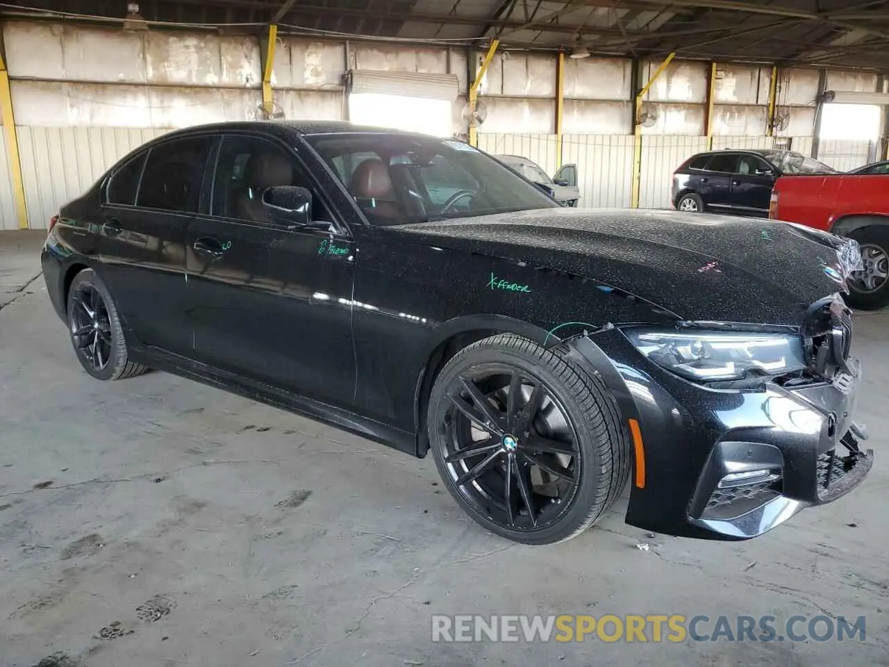 4 fotografías del automóvil dañado 3MW5R1J05N8C41871 BMW 3 SERIES 2022