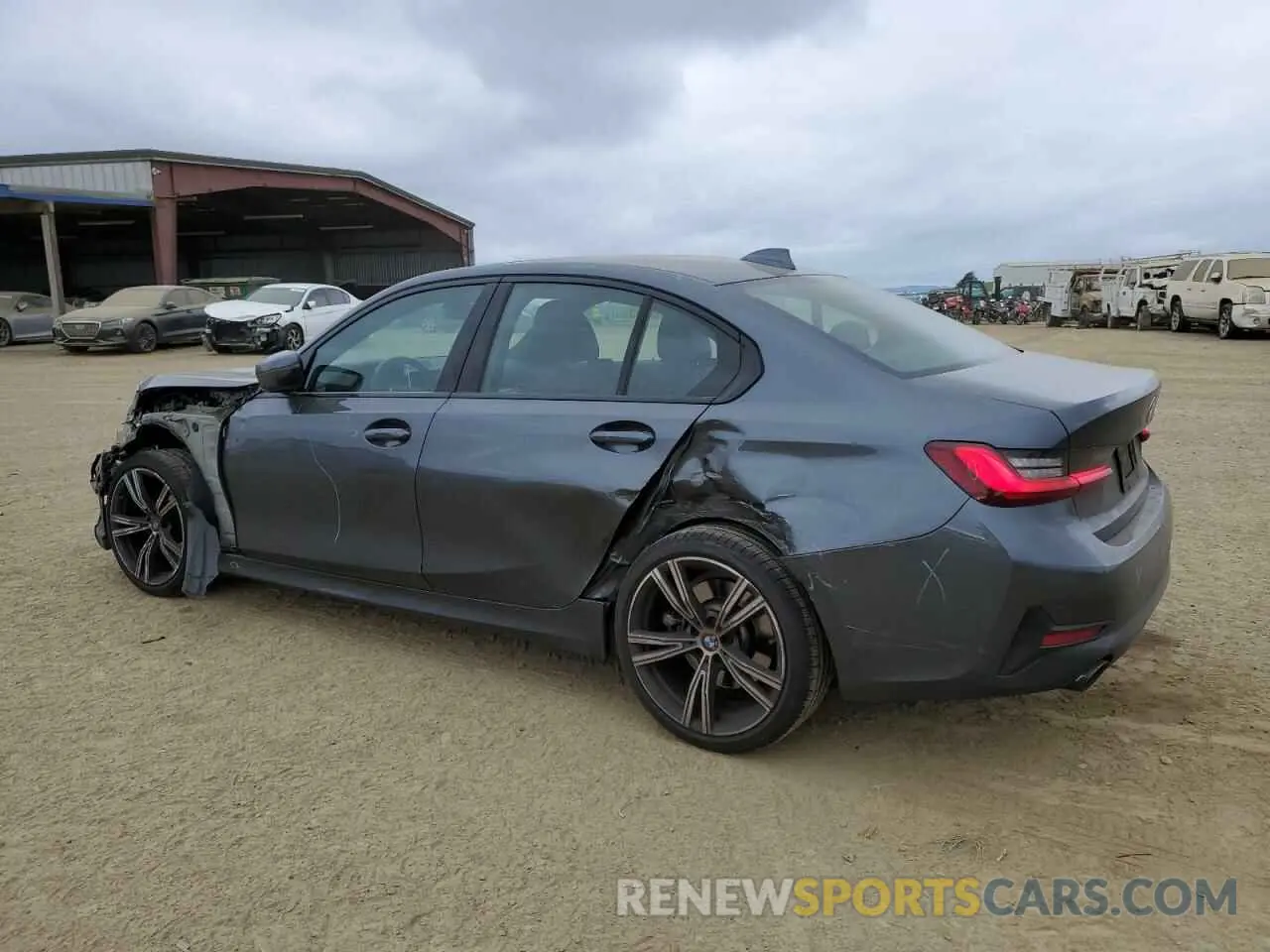 2 fotografías del automóvil dañado 3MW5R1J05N8C48755 BMW 3 SERIES 2022