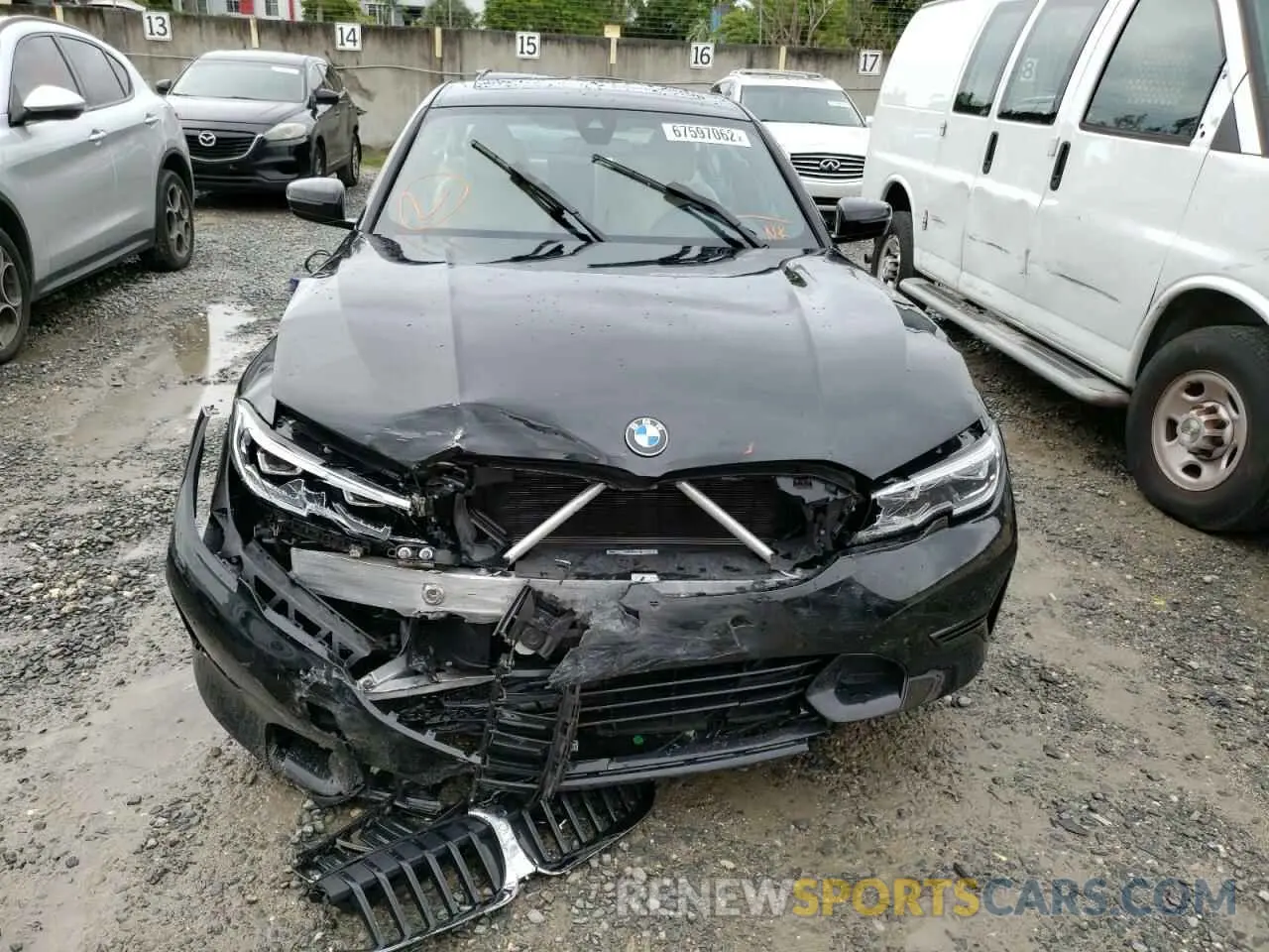 5 fotografías del automóvil dañado 3MW5R1J06N8C59991 BMW 3 SERIES 2022