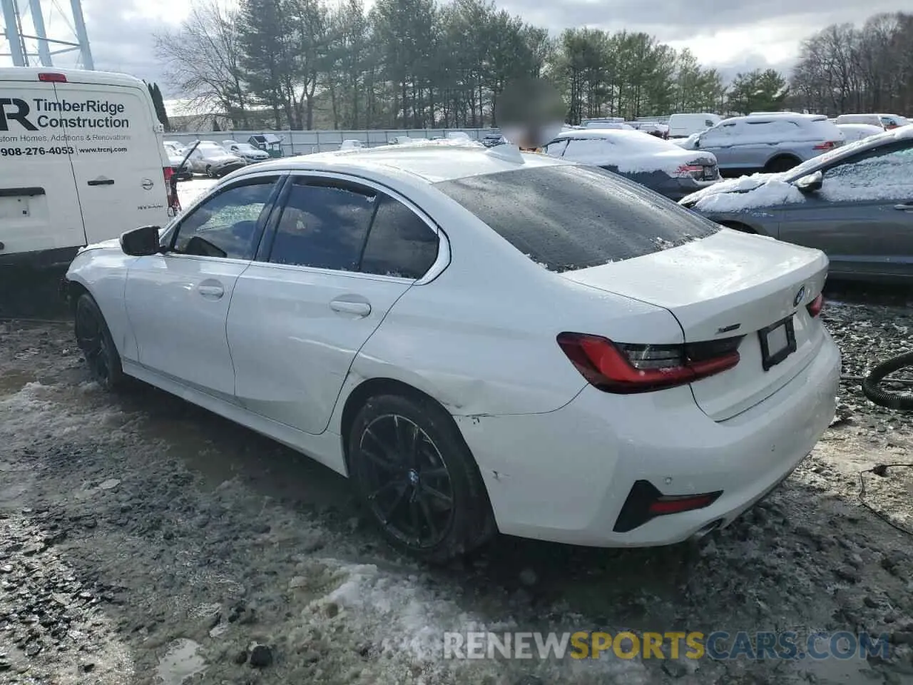 2 fotografías del automóvil dañado 3MW5R7J02N8C63913 BMW 3 SERIES 2022
