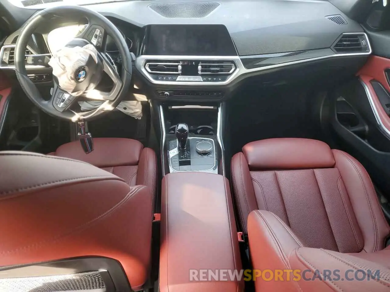 8 fotografías del automóvil dañado 3MW5R7J02N8C63913 BMW 3 SERIES 2022