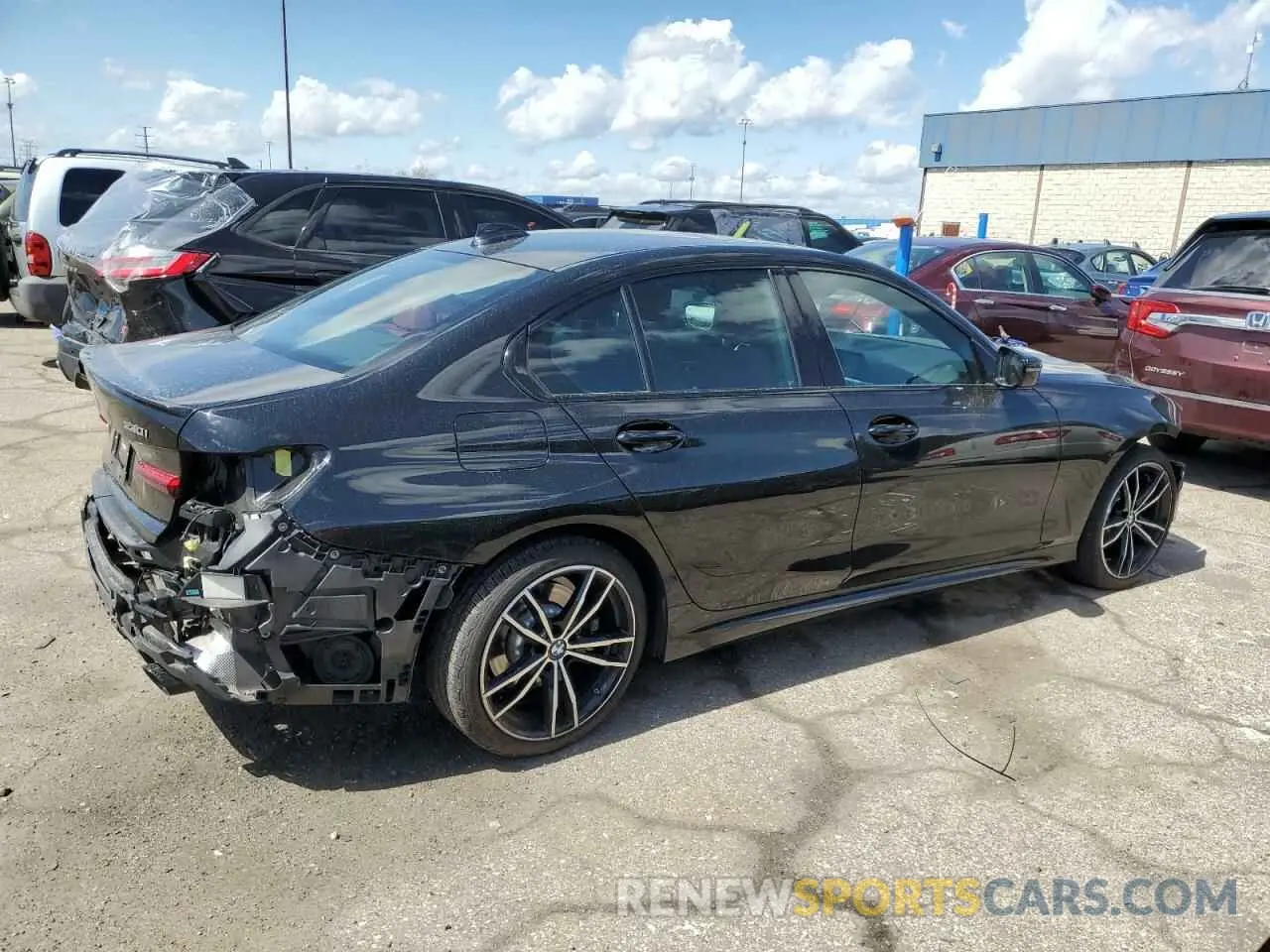 3 fotografías del automóvil dañado 3MW5R7J04N8C48281 BMW 3 SERIES 2022