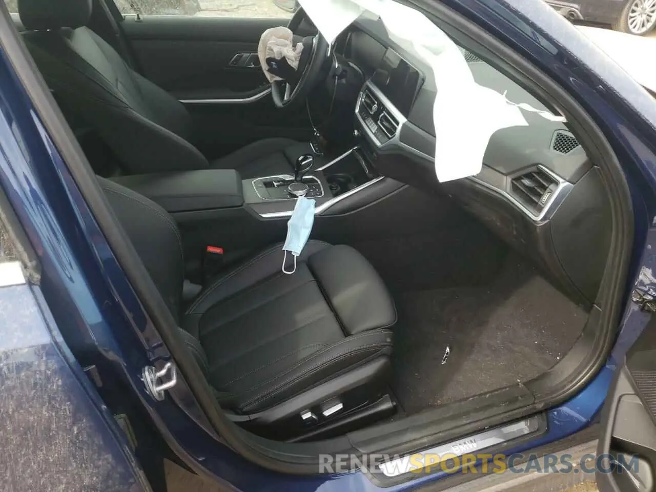 5 fotografías del automóvil dañado 3MW5R7J05N8C33935 BMW 3 SERIES 2022