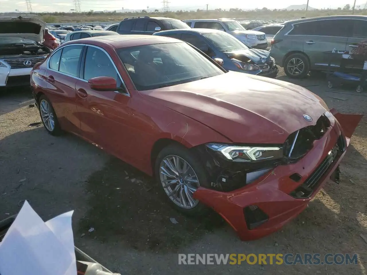 4 fotografías del automóvil dañado 3MW39FF01R8E69305 BMW 3 SERIES 2024